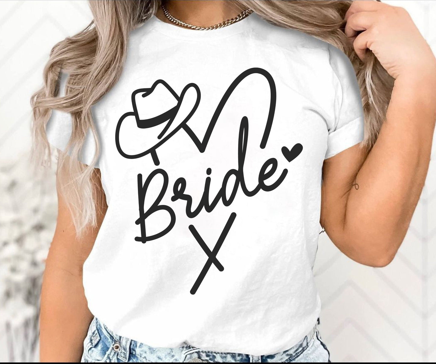 western bride and bridesmaid shirt for men women