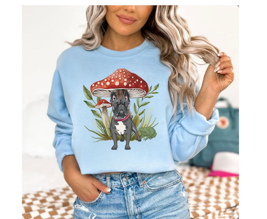 Boho French Bulldog T Shirt - Cottagecore Floral Dog Lover Gift