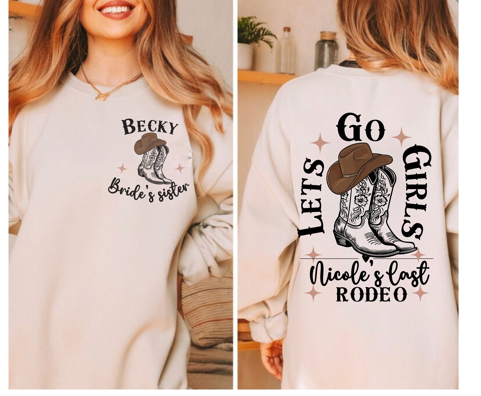 Gifts for bride bridesmaid cowgirl bride hen party tshirt sweatshirt hoodie gifts for men women last rodeo shirts for bachelorette