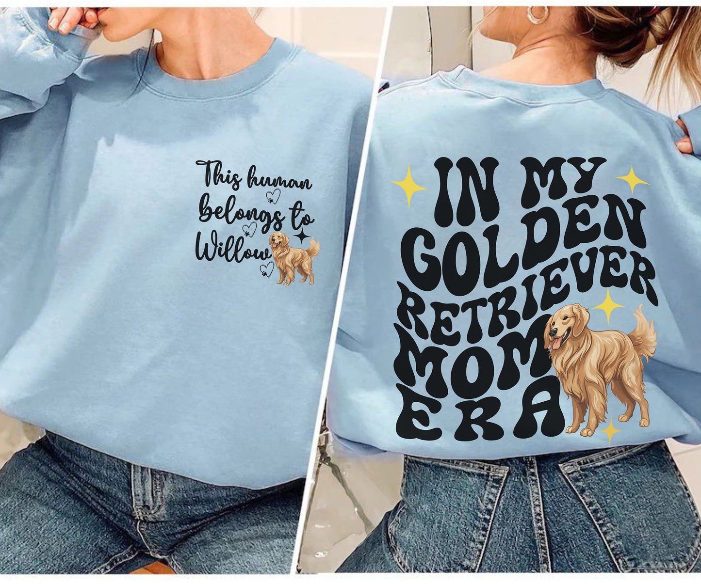 Golden Retriever dog Trendy mom dog dad shirt dog lover 
 gifts Personalized Unisex Winter Summer crewneck for dog mama Golden retriever sweatshirt tshirt and hoodie