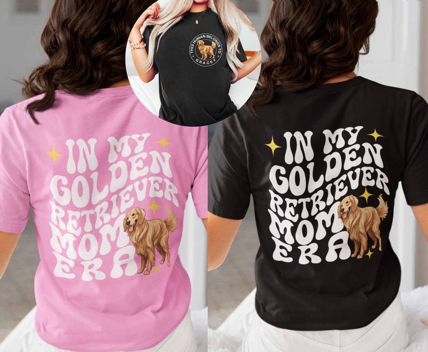 Golden Retriever dog Trendy mom dog dad shirt dog lover 
 gifts Personalized Unisex Winter Summer crewneck for dog mama Golden retriever sweatshirt tshirt and hoodie