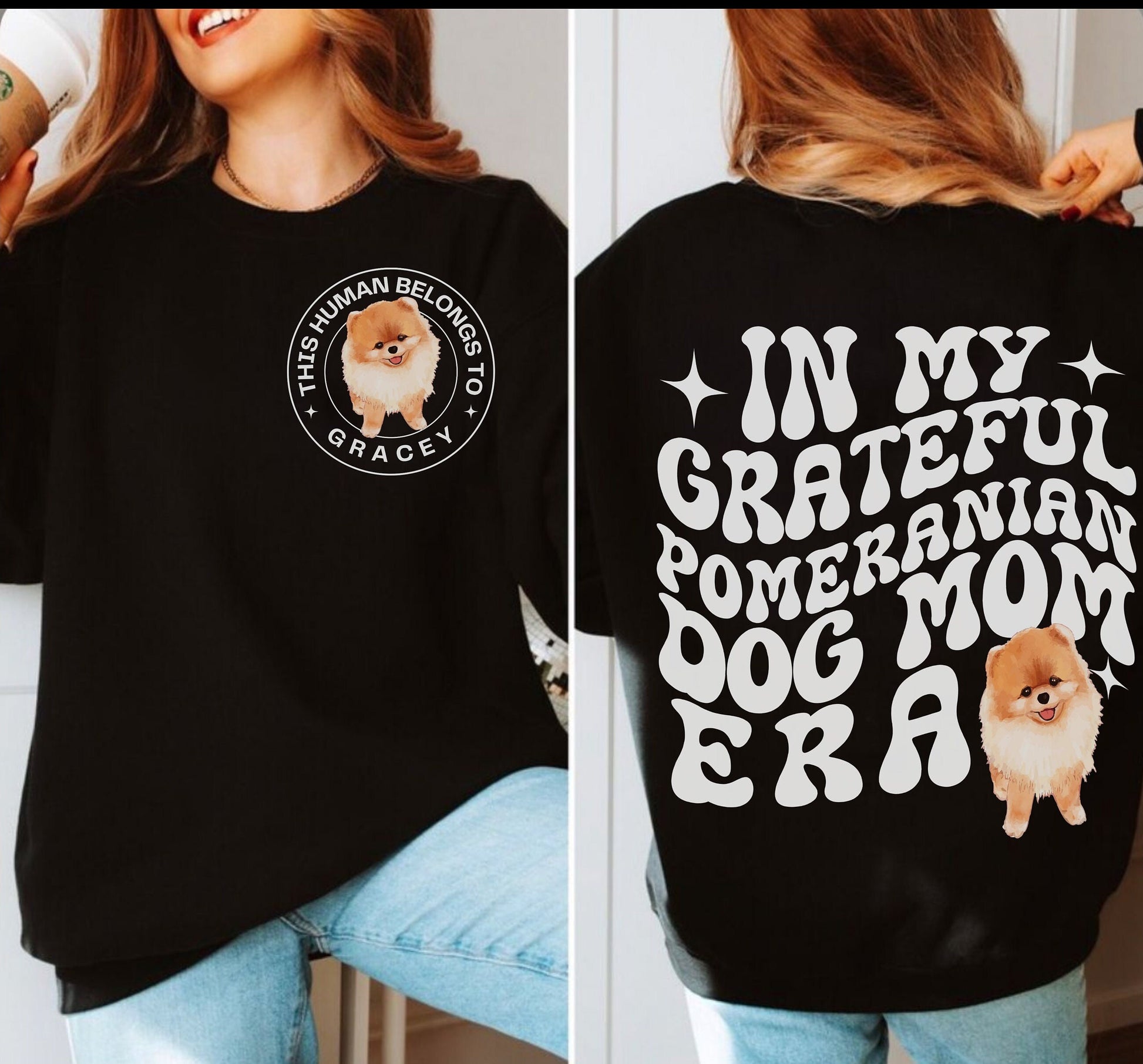 Pomeranian dog Trendy mom dog dad shirt dog lover 
 gifts Personalized Unisex Winter Summer crewneck for dog mama Pomeranian sweatshirt tshirt and hoodie