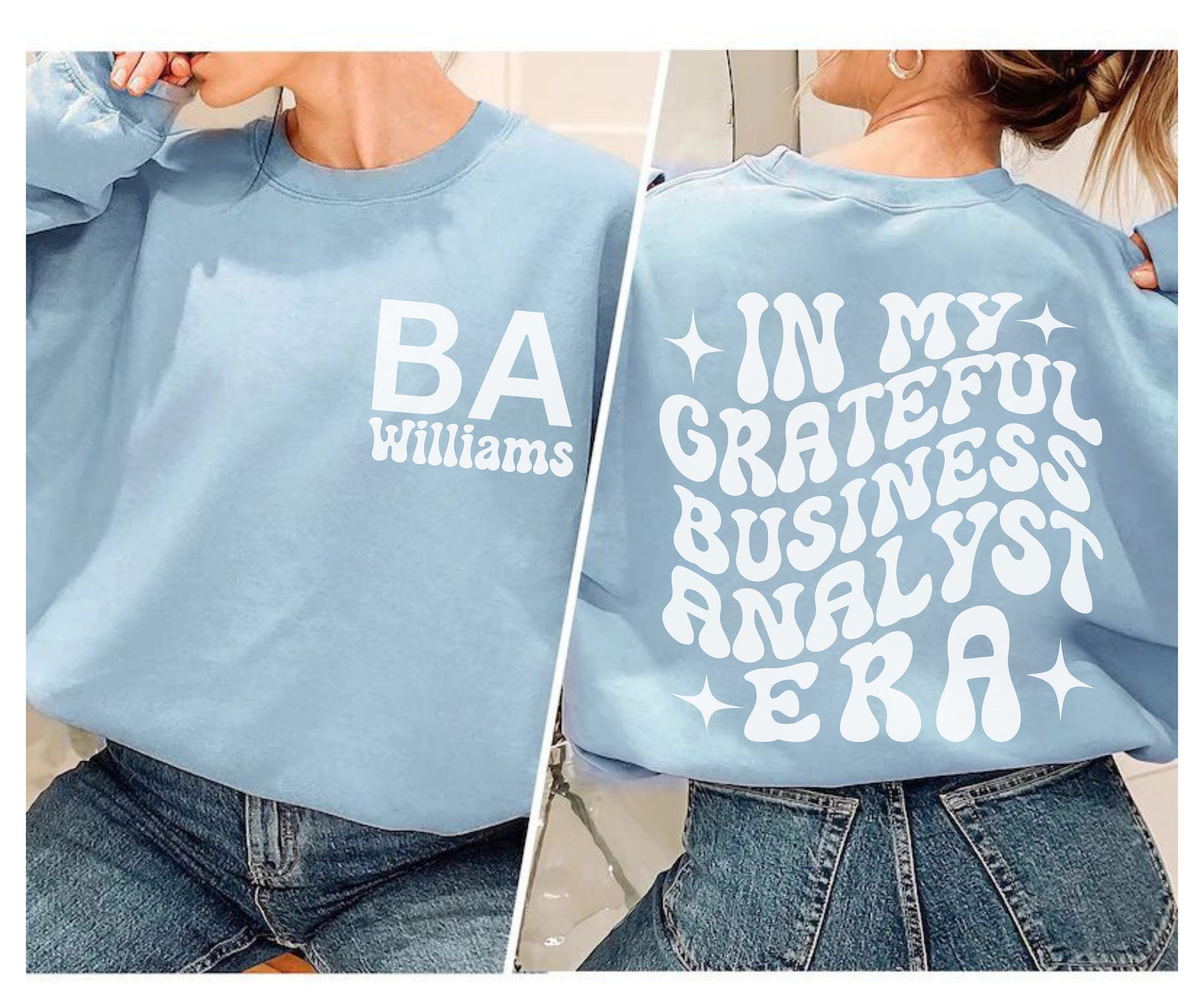 Custom Personalized Business Analyst T-Shirt Hoodie Sweatshirt for MenWomen - VSCO BA Gift