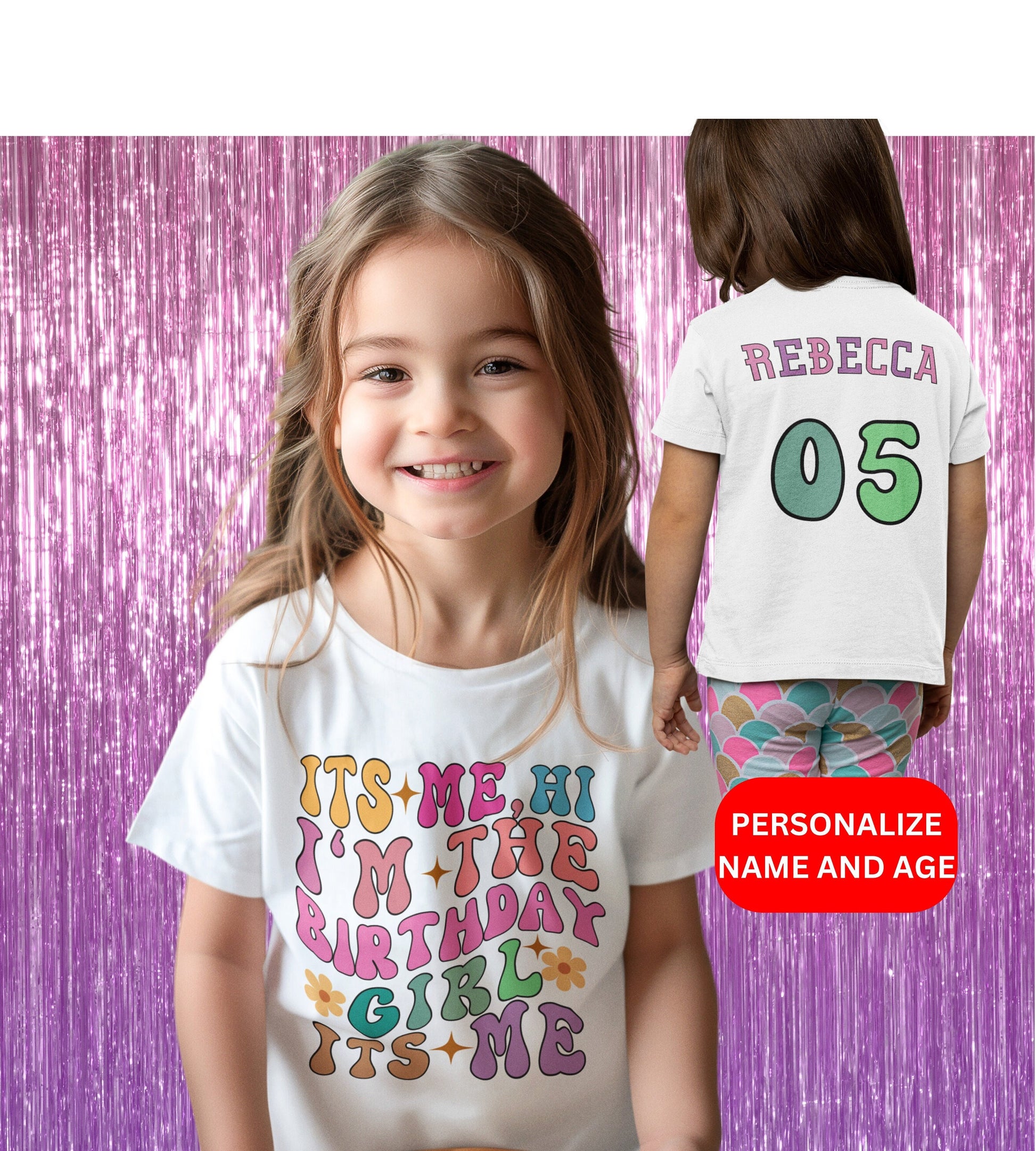 Retro birthday girl shirt for Birthday shirt, gift for birthday girl, gift for her, Its me hi im the birthday girl shirt