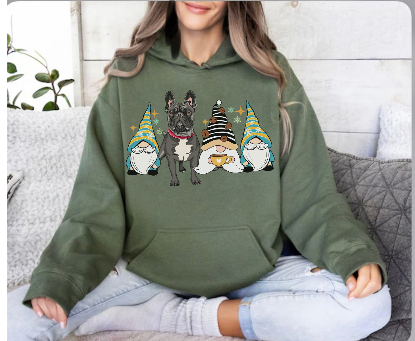 french bulldog Coffee dog winter coffee shirt for men women unisex crewneck tshirt sweatshirt gift frenchie Coffee dog mom dog dad shirt Hoodie