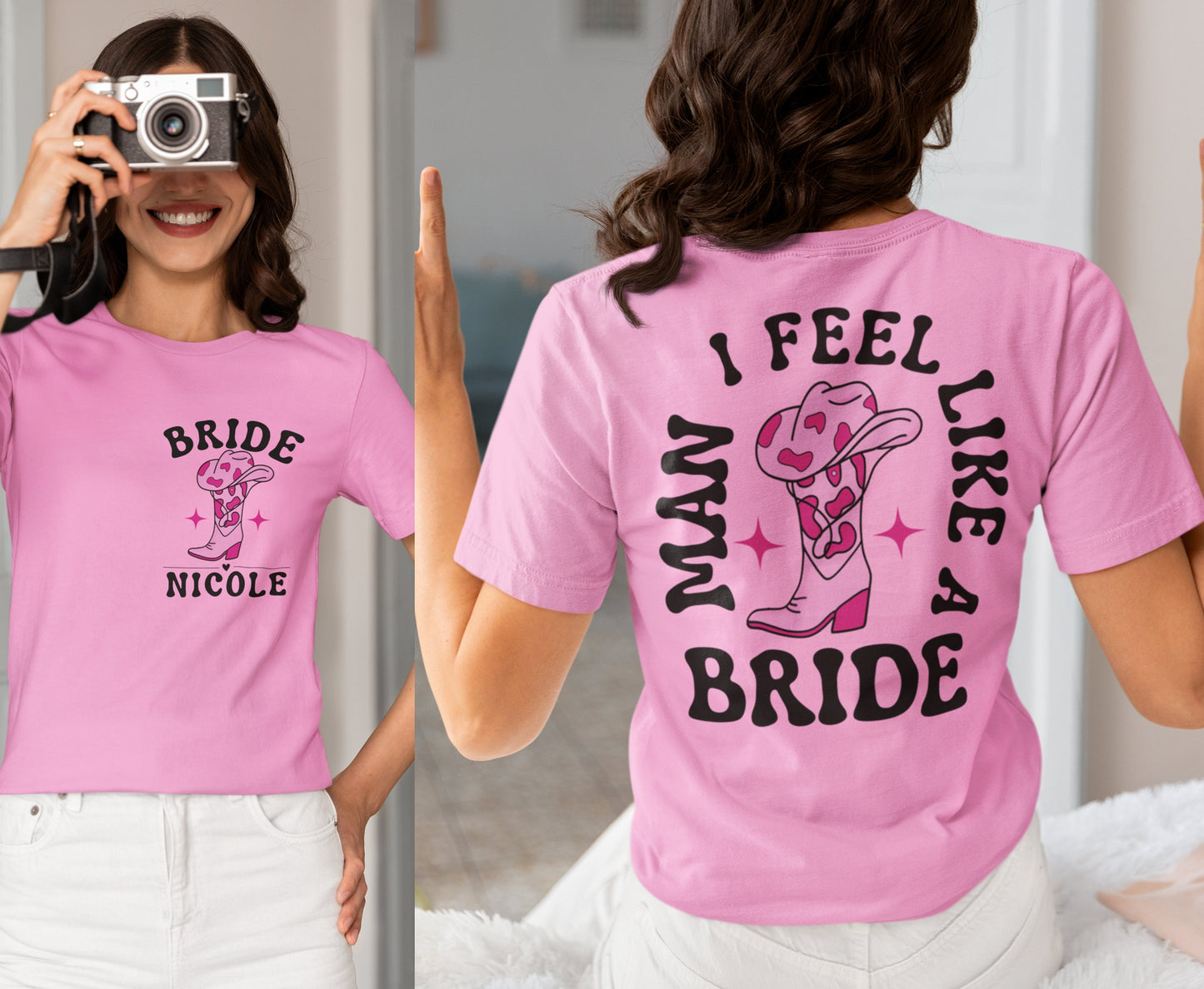 Western bride and bridesmaid shirt for men women cowgirl bride shirt for men women