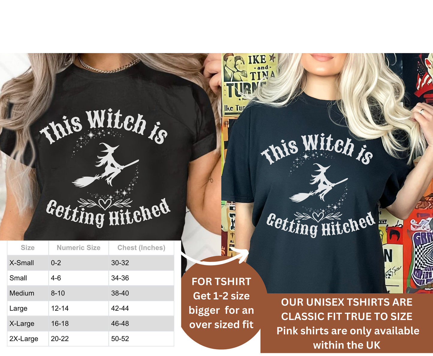 Witch Hen Party T-Shirts - Bride and Bridesmaid Matching Tees