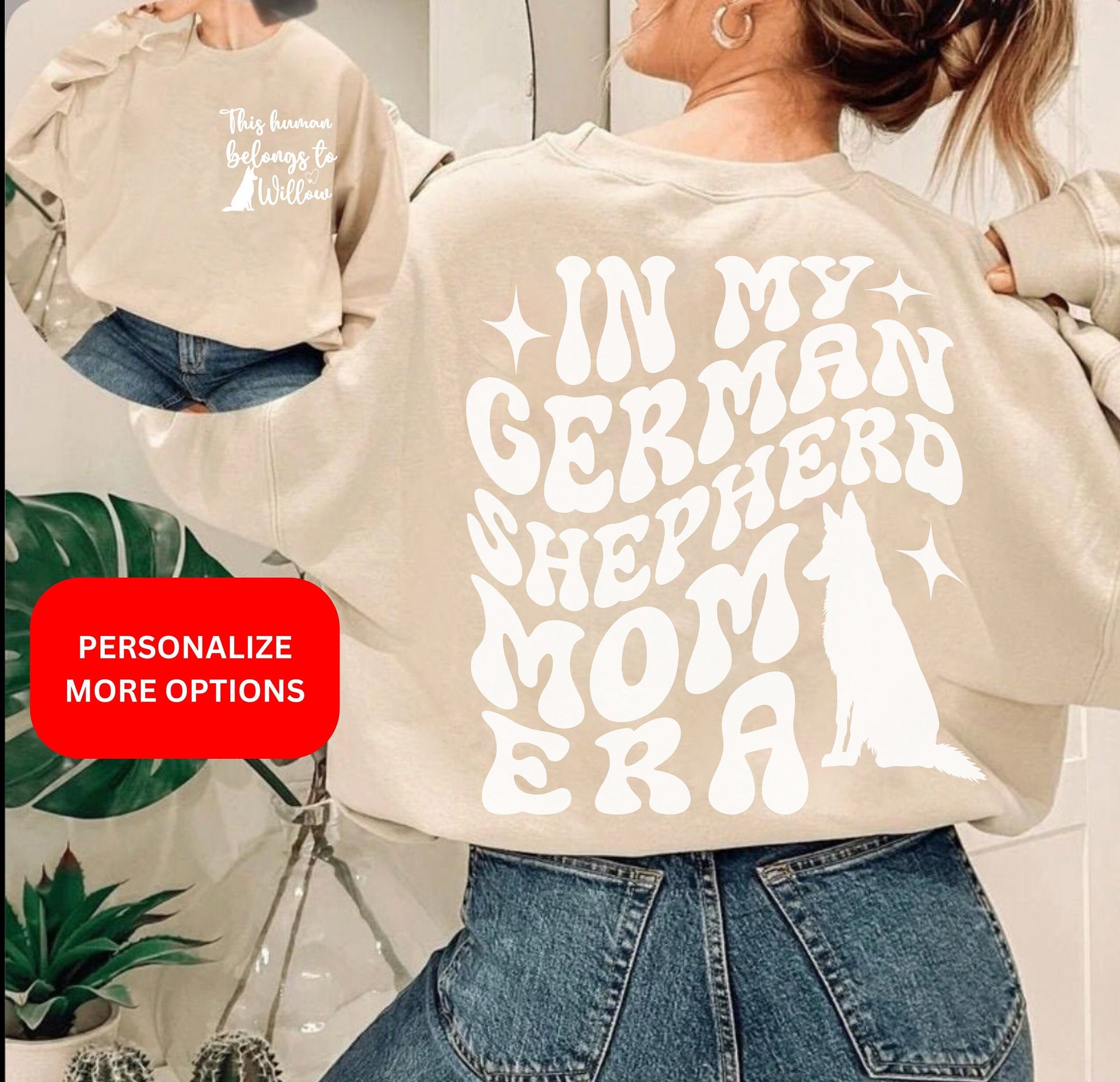 German Shepherd dog mom era