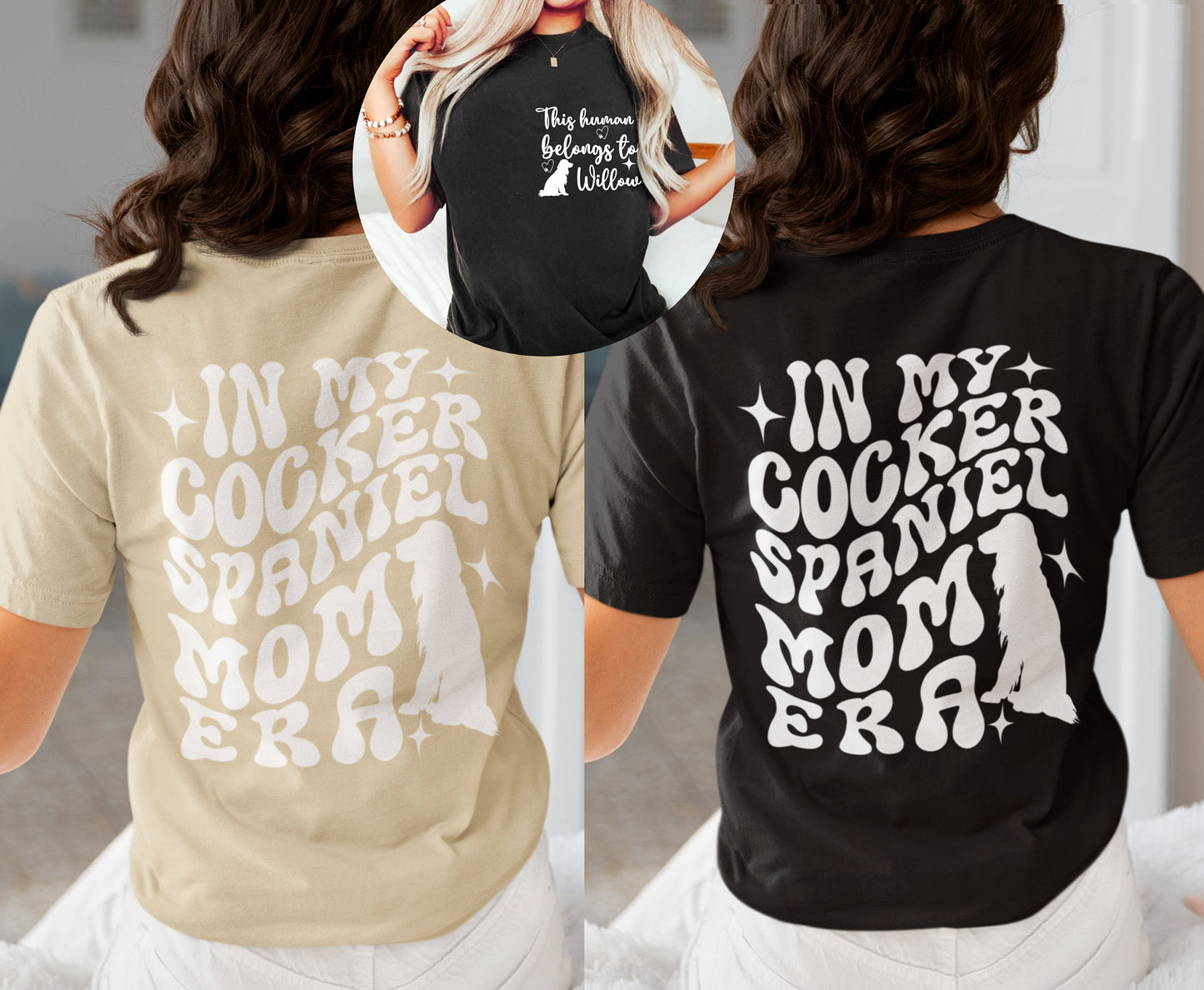 Cocker Spaniel dog Trendy mom dog dad shirt dog lover 
 gifts Personalized Unisex Winter Summer crewneck for dog mama tshirt sweatshirt hoodie