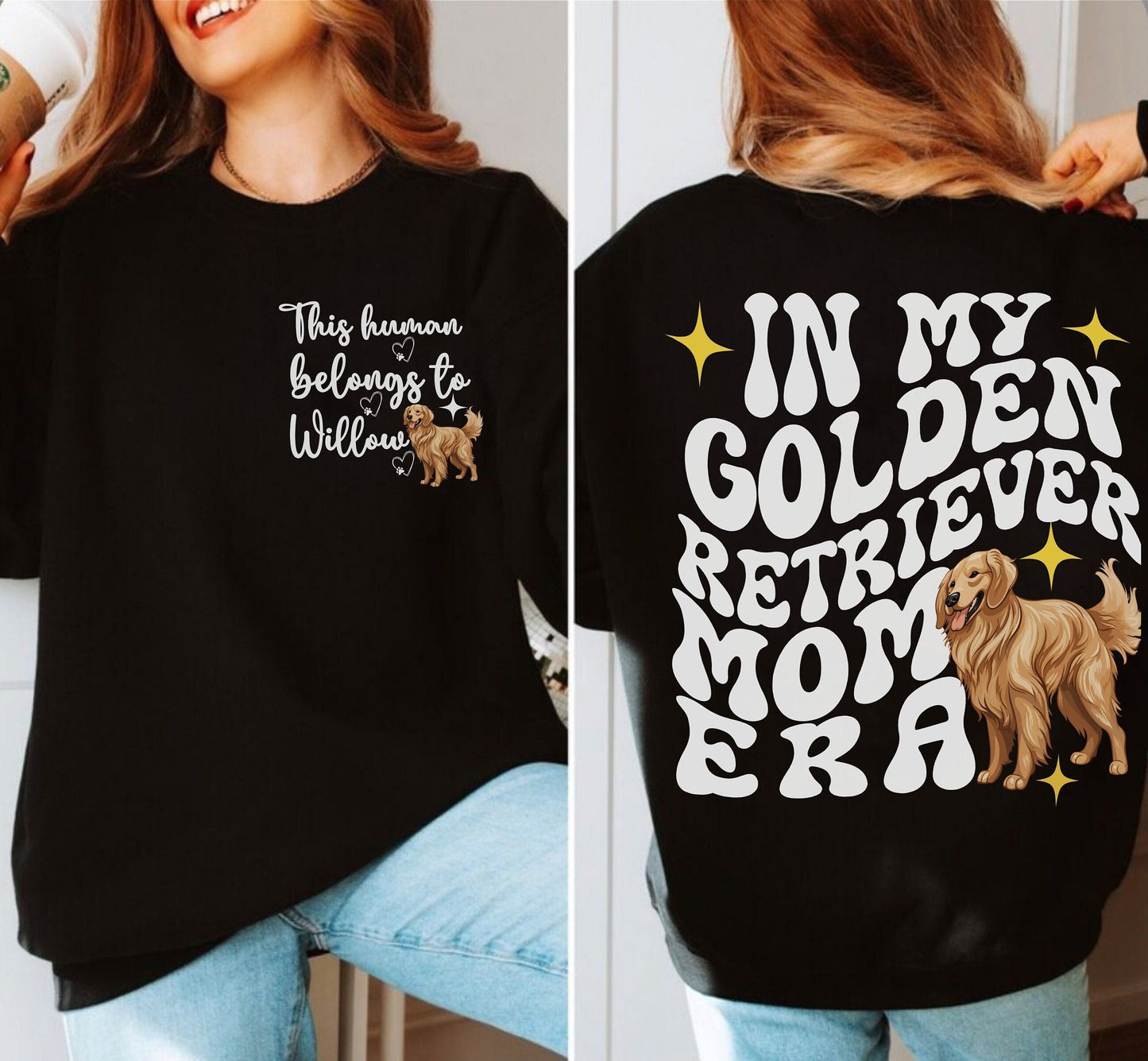 Golden Retriever dog Trendy mom dog dad shirt dog lover 
 gifts Personalized Unisex Winter Summer crewneck for dog mama Golden retriever sweatshirt tshirt and hoodie