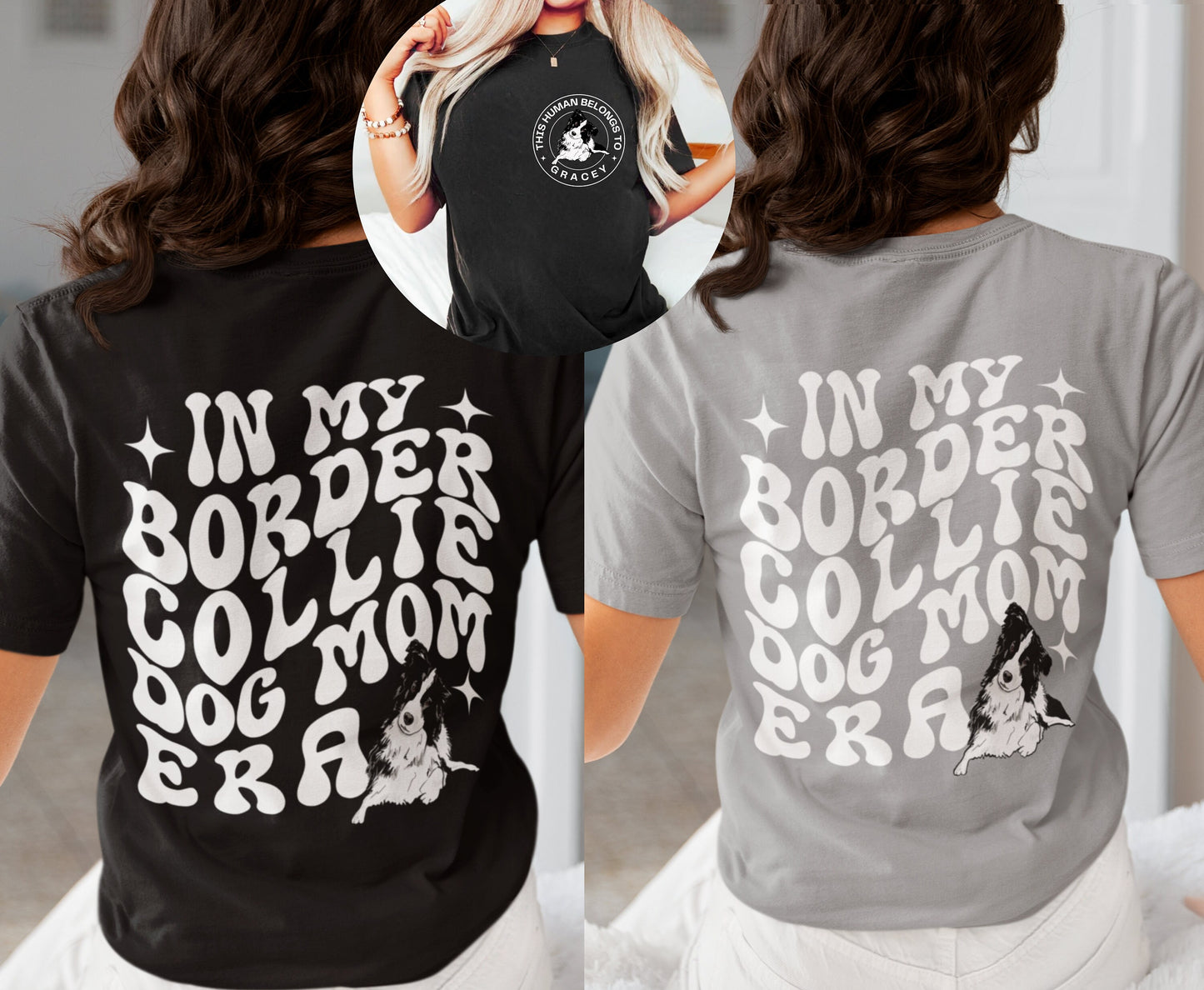 Border collie dog Trendy mom dog dad shirt dog lover 
 gifts Personalized Unisex Winter Summer crewneck for dog mama Border collie sweatshirt tshirt and hoodie