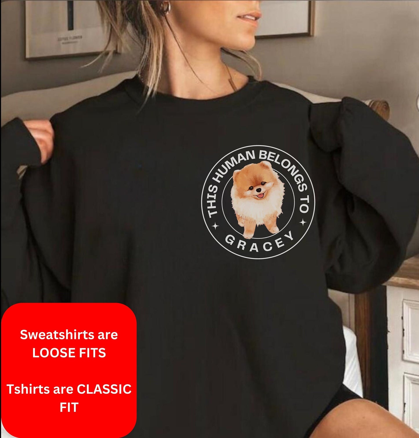 Personalized Pomeranian Mom Era Tshirt Hoodie Sweatshirt gift for Dog Lover, Cute custom dog Mama Shirt Vsco Pomeranian T Shirts for Women