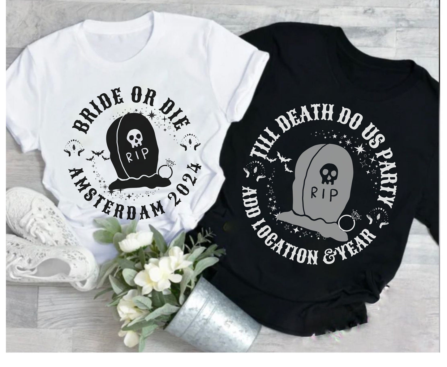 Ouija Spooky Bachelorette Shirt for Witchy Hen Party, Brides Coven Gothic Hen Do Tshirt, Celestial Wedding, Halloween Bridal Party