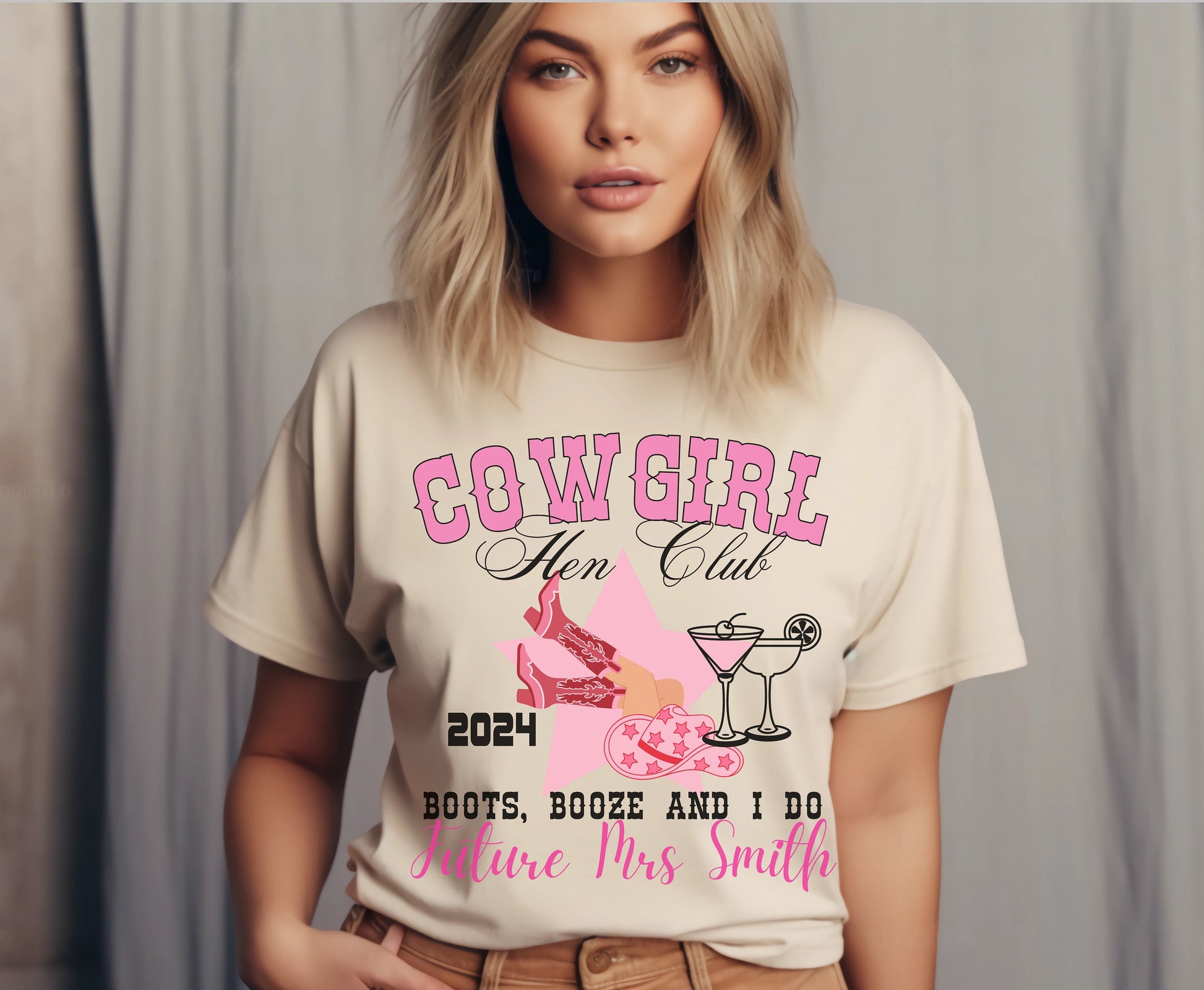 Western themed bachelorette tshirt tank top sweatshirt for last rodeo Hen party