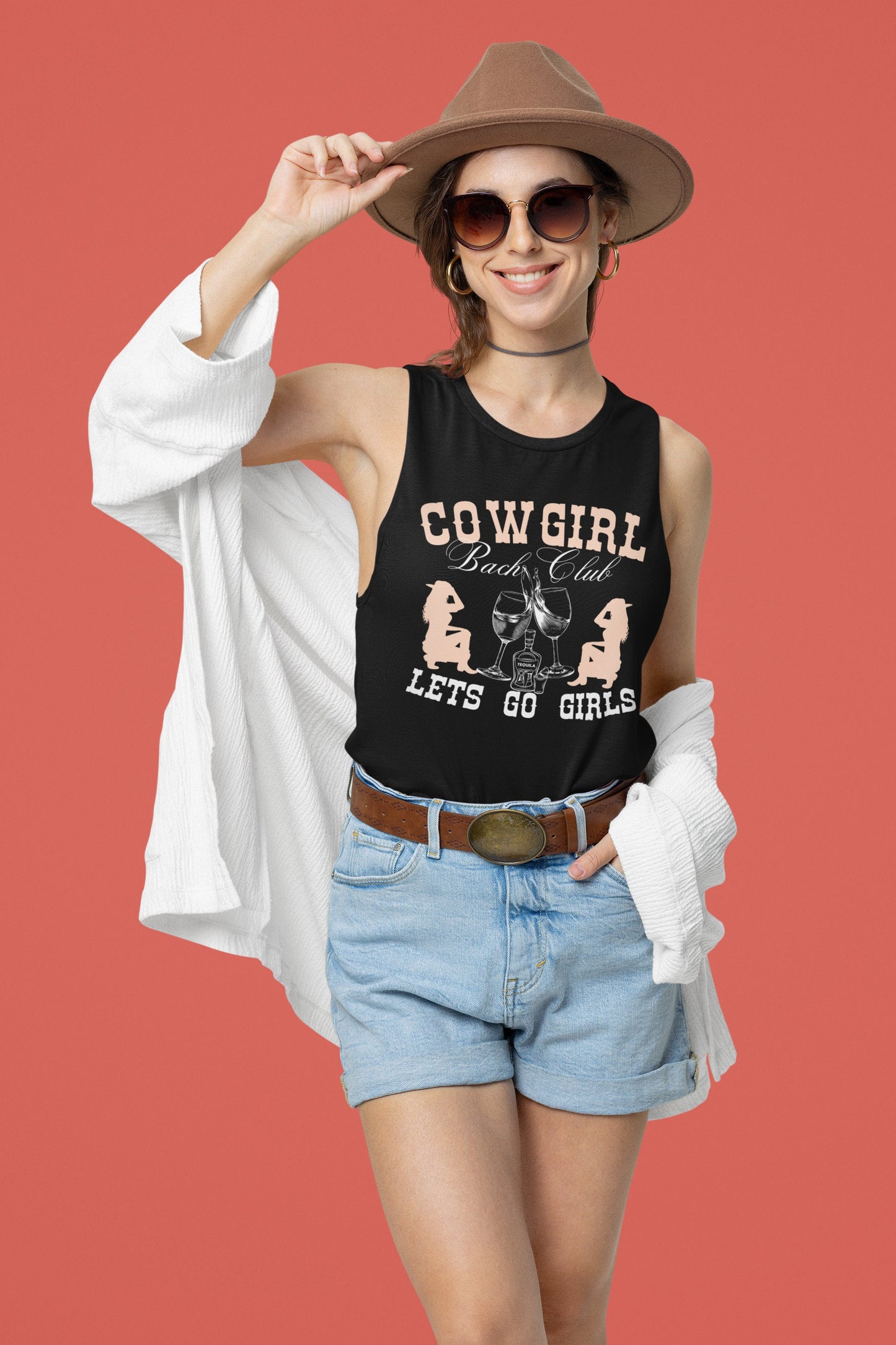 Western themed bachelorette tshirt tank top sweatshirt for last rodeo Hen party