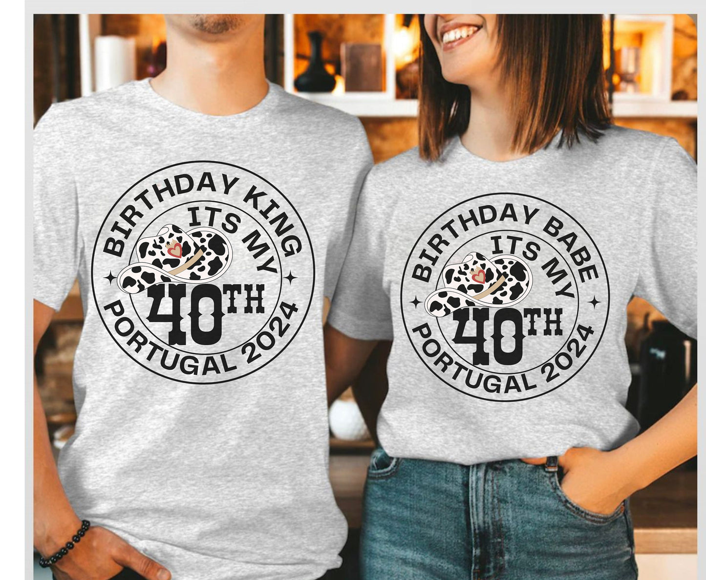 Cowgirl themed 40th birthday shirt, western themed boho birthday shirt for birthday 40th