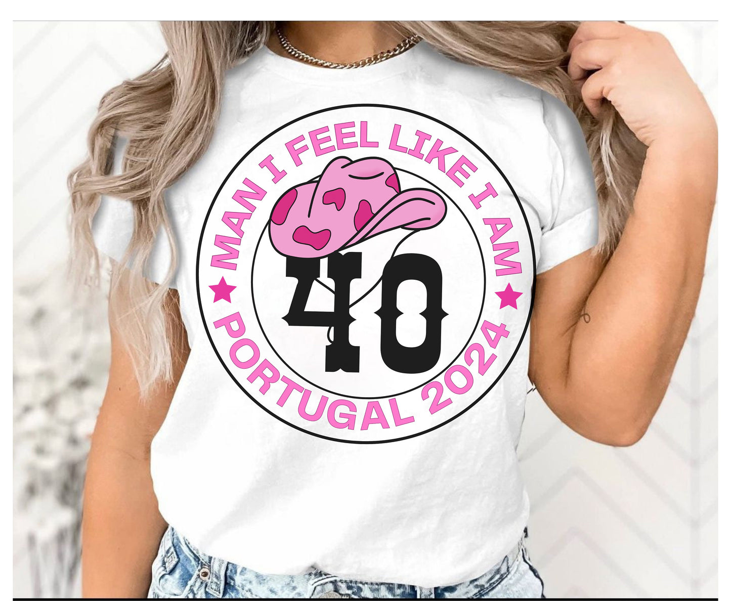 40th Western-Themed Birthday Shirt - CowboyCowgirl Sweatshirt and Tanks