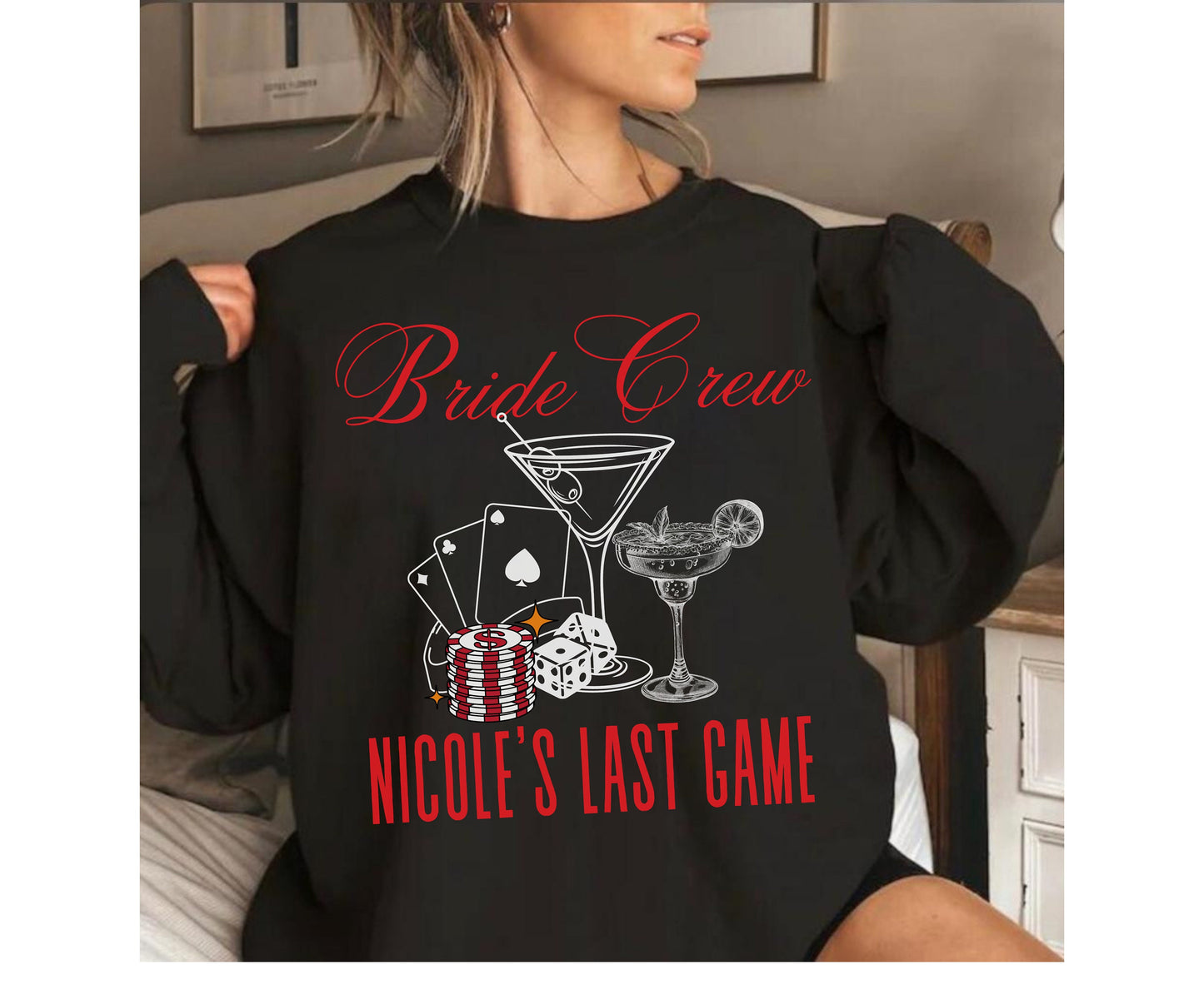 Last Rodeo Bachelorette Casino Cocktail Hen Party Shirt sweatshirt Tshirt for bride bridesmaid