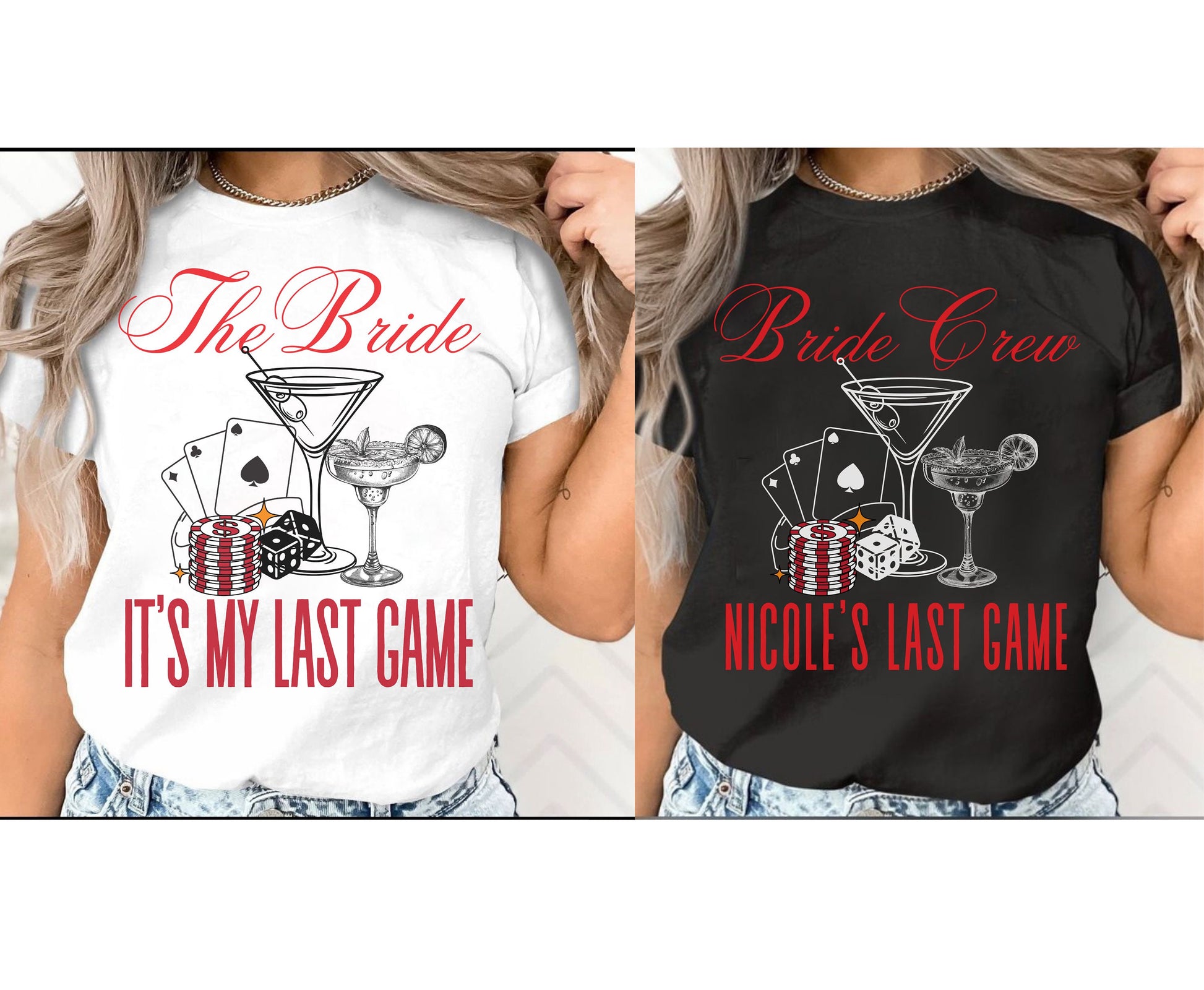 Last Rodeo Bachelorette Casino Cocktail Hen Party Shirt sweatshirt Tshirt for bride bridesmaid