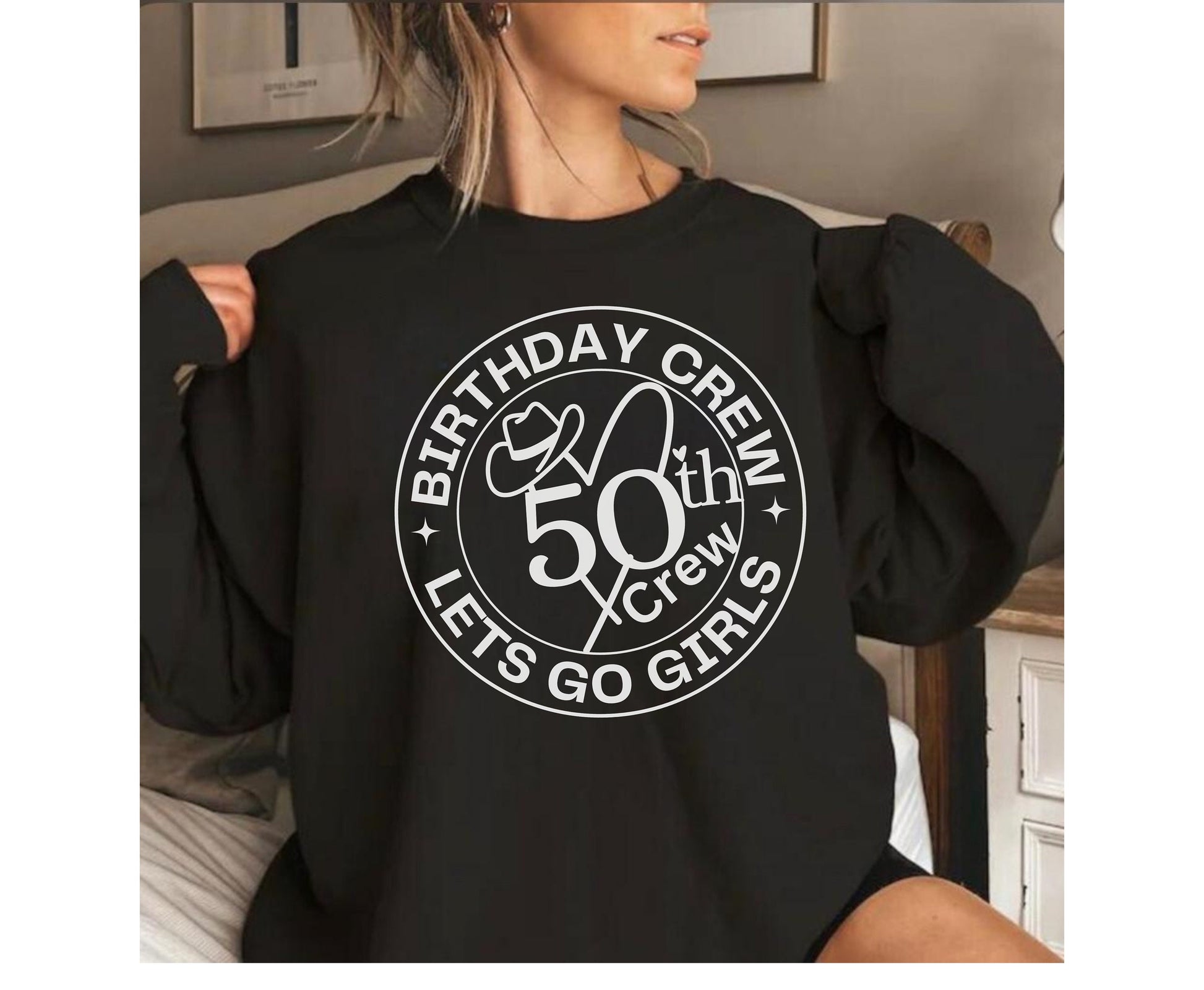 Cowgirl themed 50th birthday shirt, western themed boho birthday shirt for birthday 50th