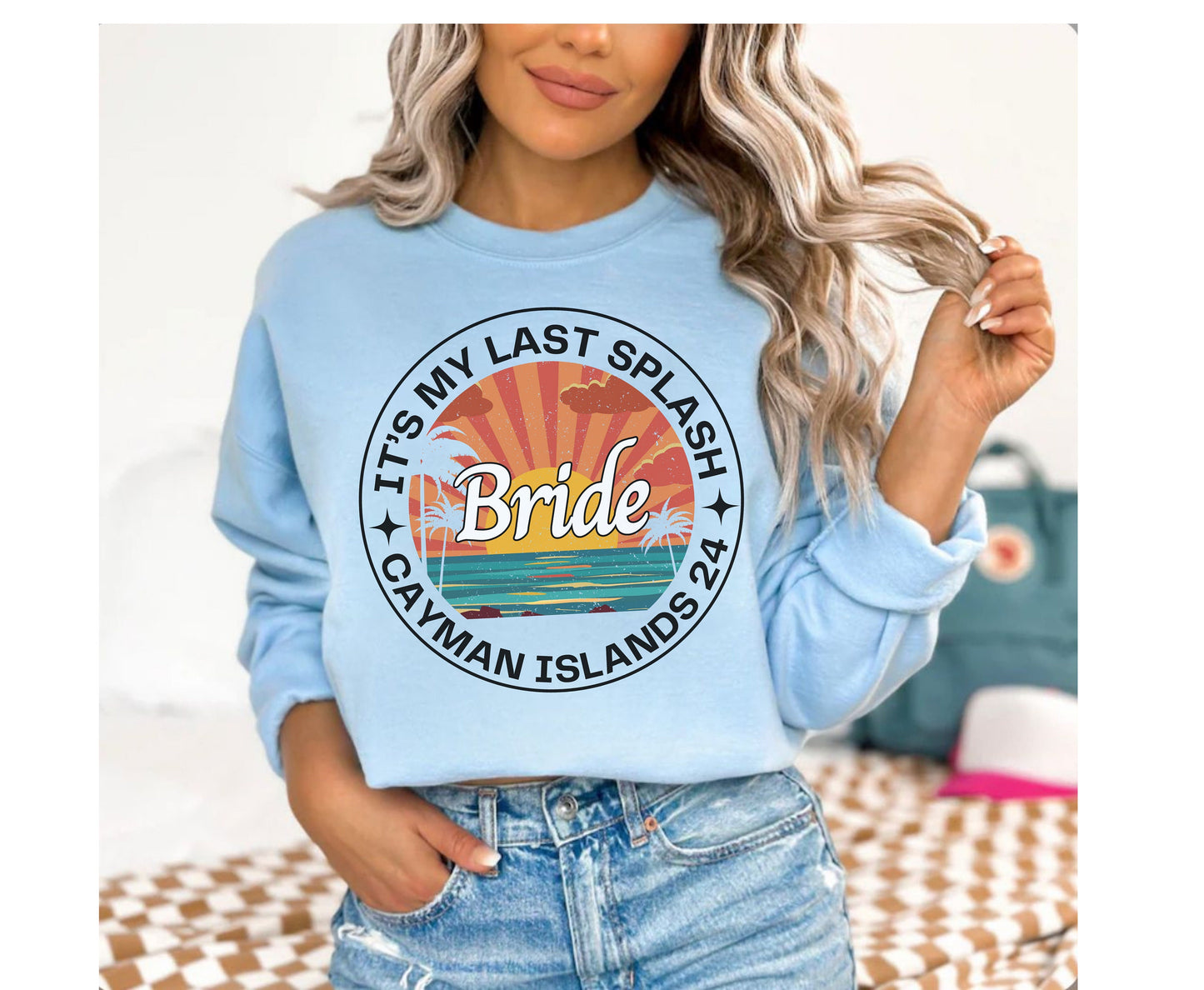 Beach Themed Retro Bachelorette Boho Bridal Shower Shirt for Men women Hen do Party