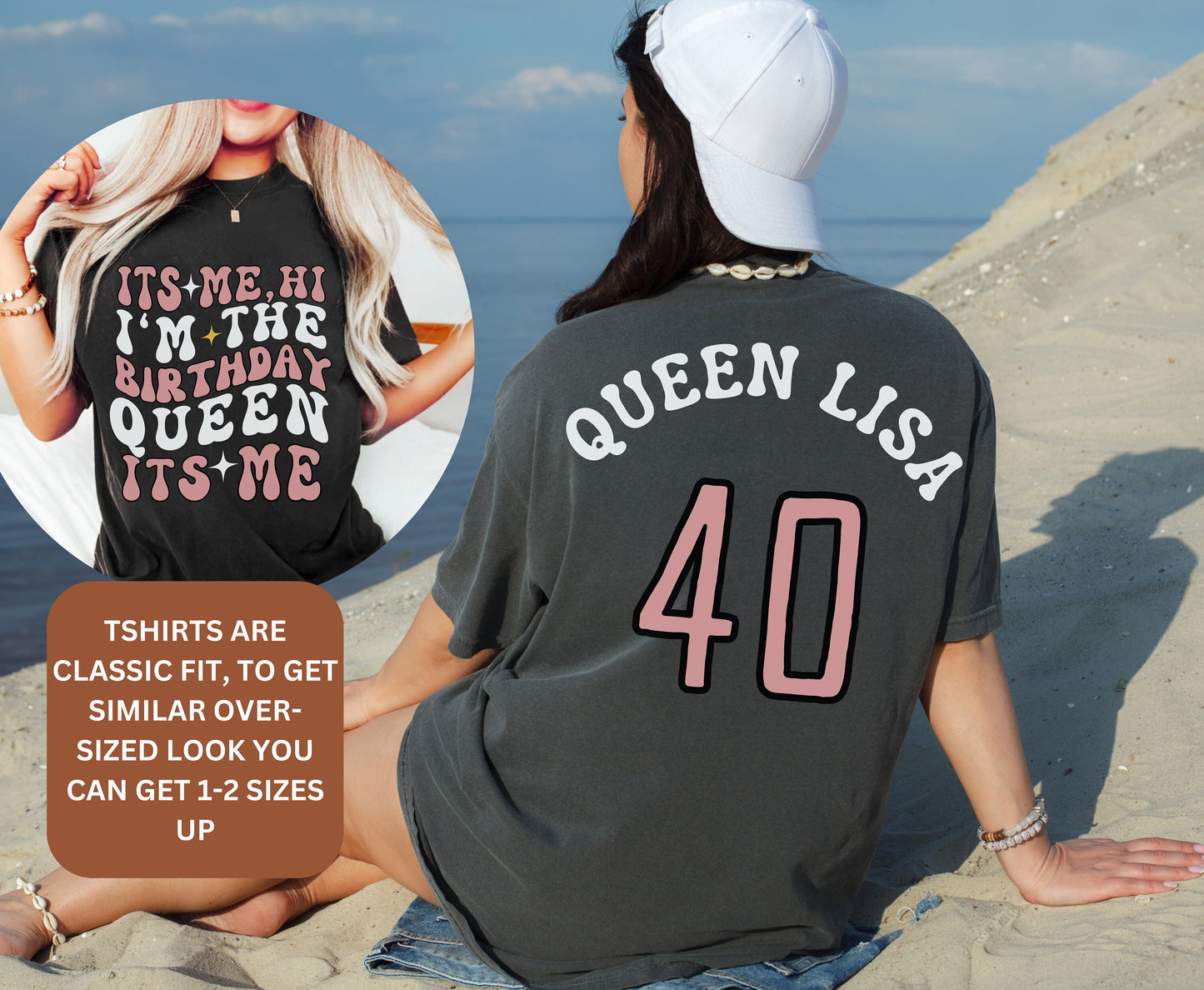 Personalized Birthday Queen Shirt for 30th 40th 50th | Custom Any age