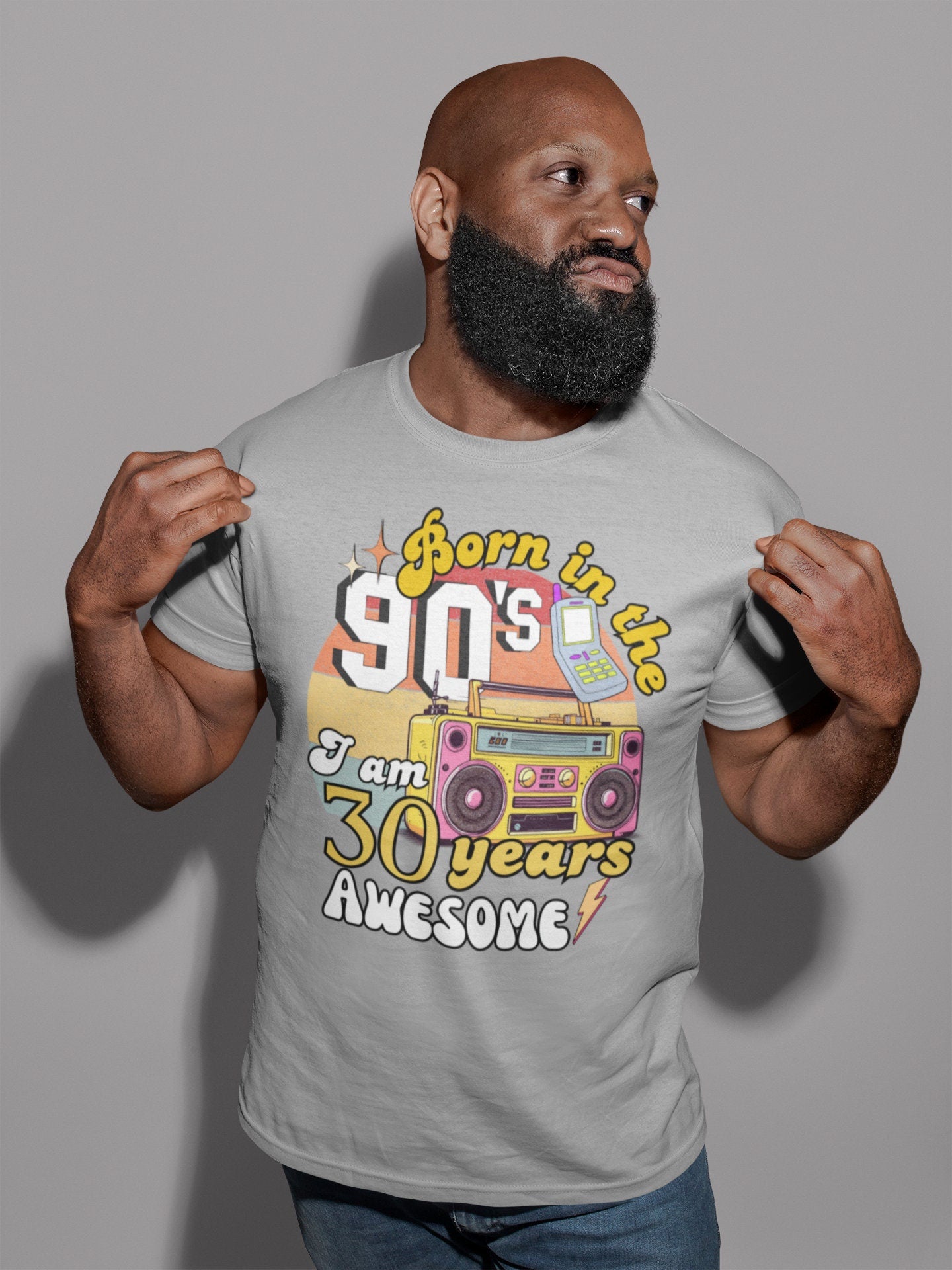 Retro Boho 30th Birthday Shirt for men women Unisex gift for him for her,Born in the 90s gifts