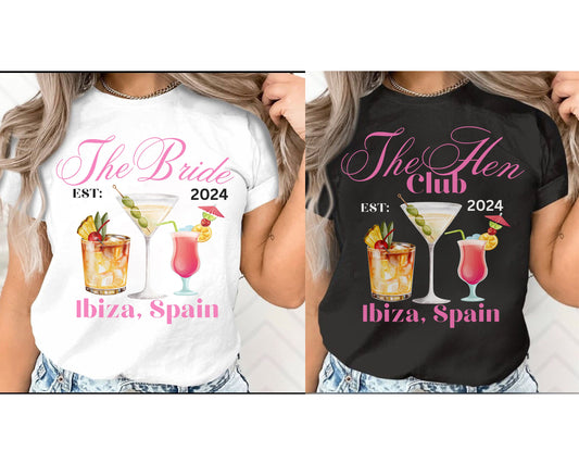 Beach Cocktail Bachelorette shirt Hen Club shirtfor men Women