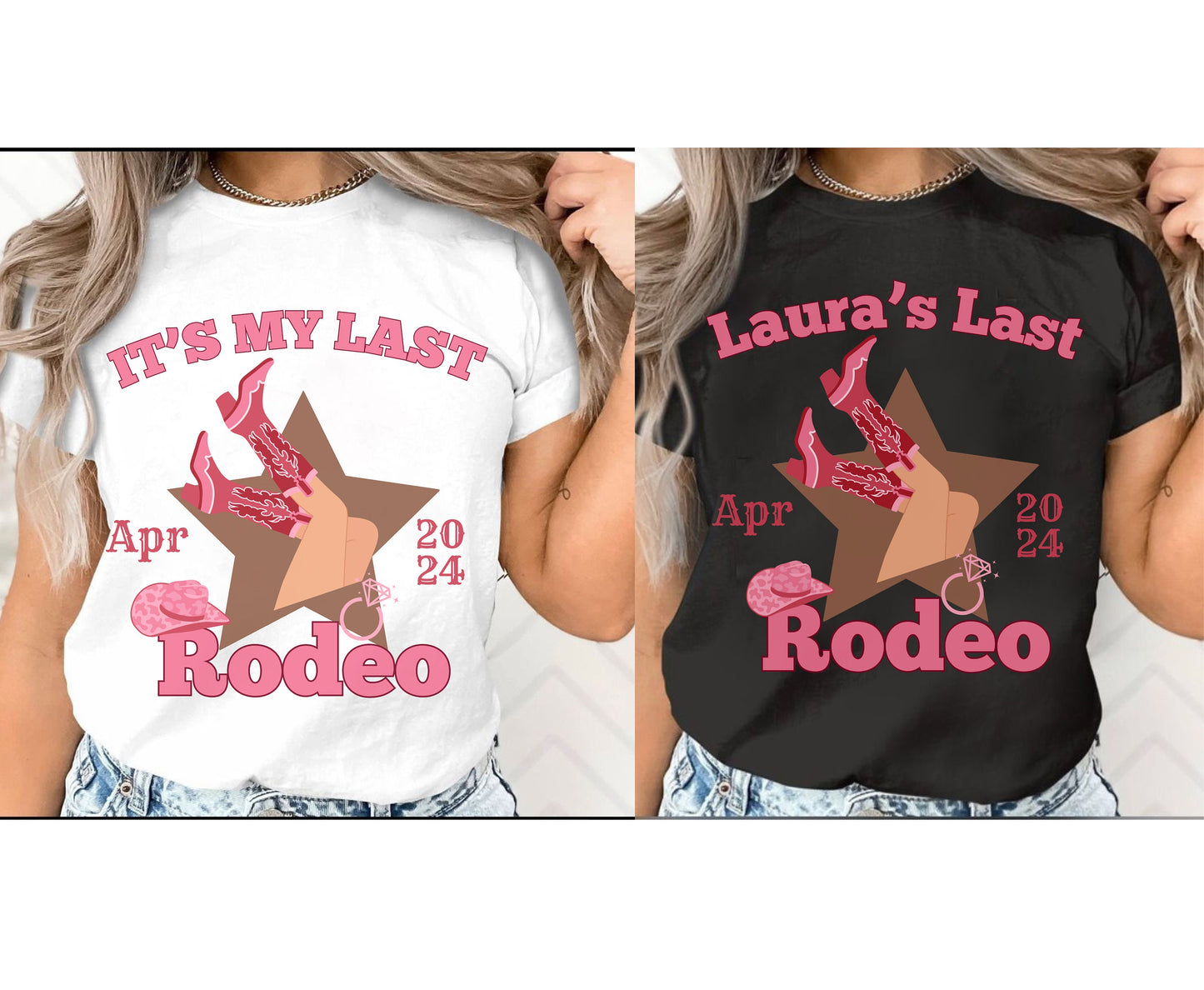 Cowgirl Hen Party Sweatshirt - Last Rodeo Bachelorette T Shirt - Western Themed Hen Do Jumper