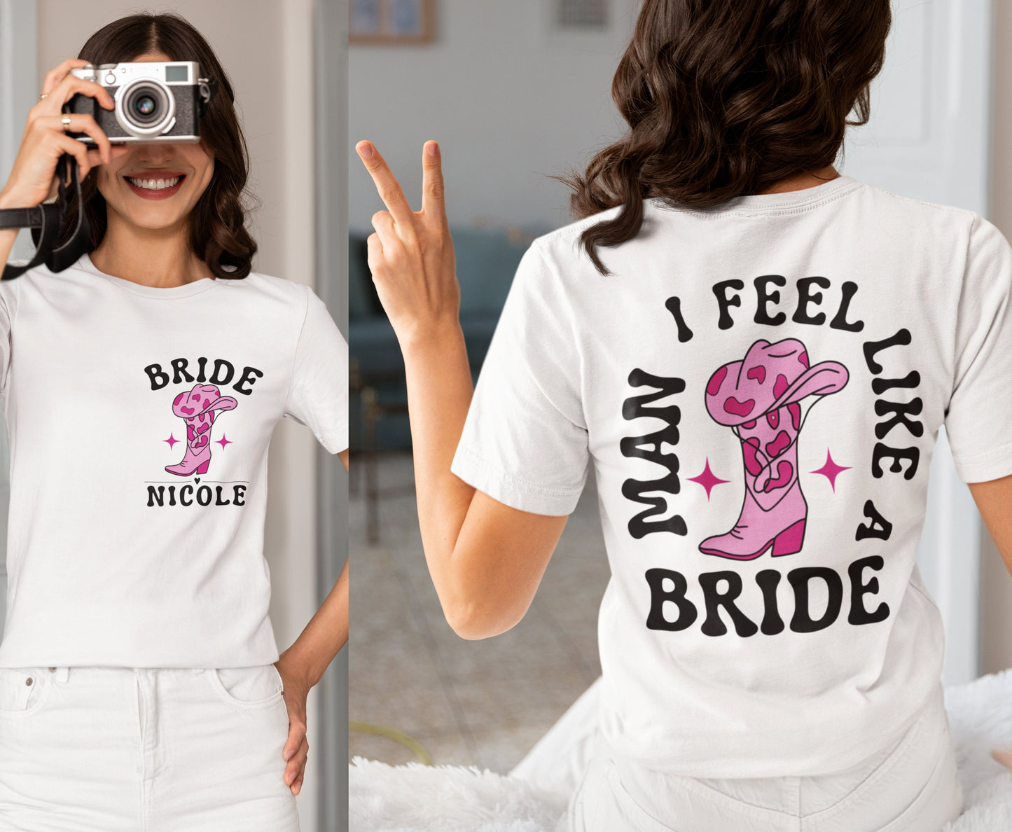 Western bride and bridesmaid shirt for men women cowgirl bride shirt for men women