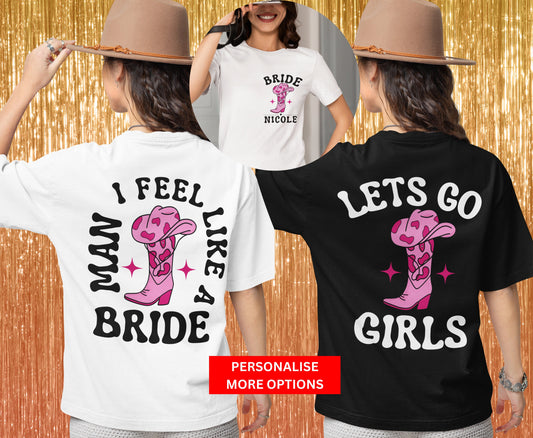 Western bride and bridesmaid shirt for men women cowgirl bride shirt for men women