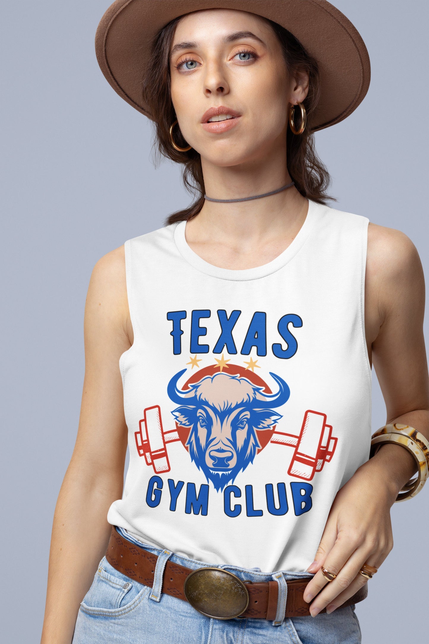 Texas gym club Cowboy T shirt, Country themed workout Shirt for men women, funny Gym Tee gift for weightlifter, Oversized Work out gym tanks