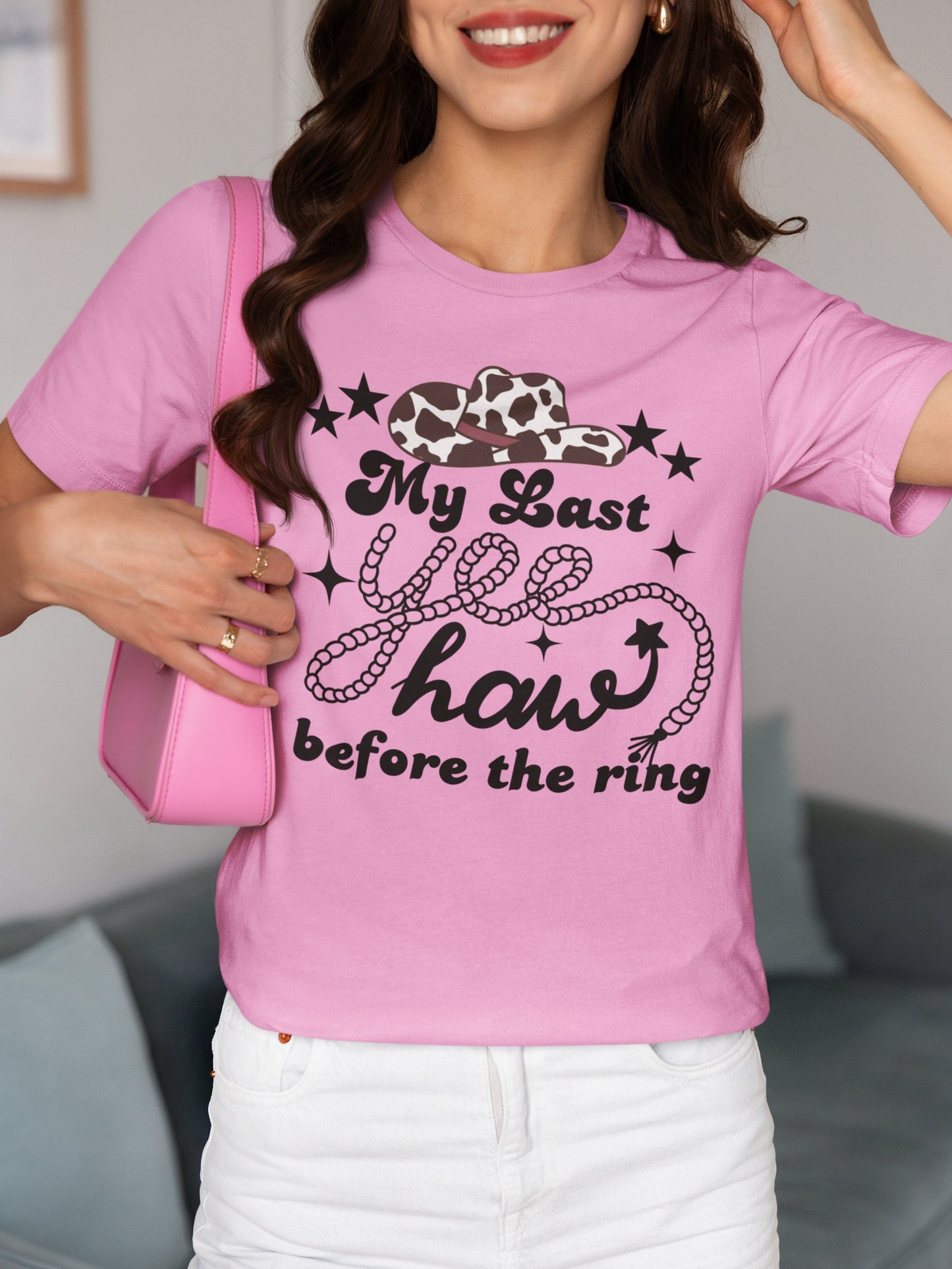 Cowgirl Hen Party Tees | Last Yeehaw Bachelorette Tshirt Sweatshirt