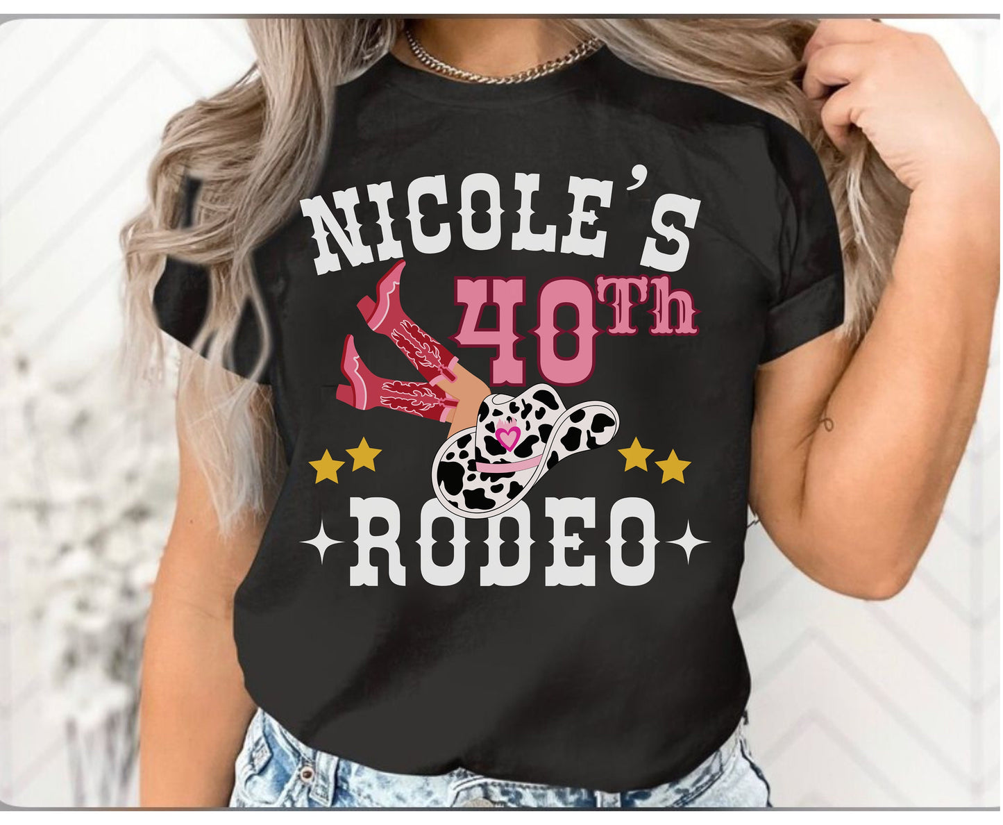 40th birthday western themed shirt for men women