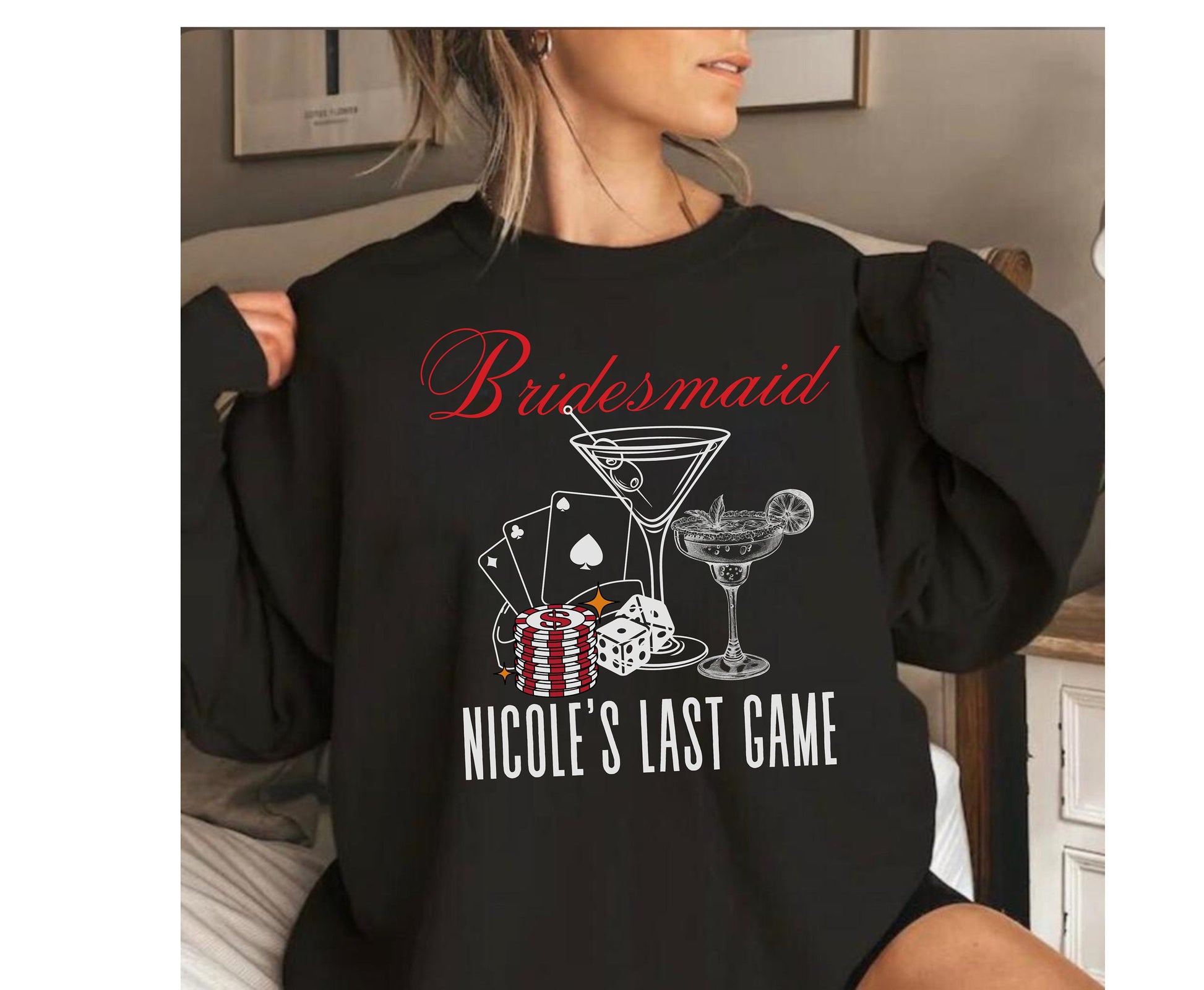 Casino Themed Hen Party Shirt cocktail, Casino game night bachelorette sweatshirt tshirt