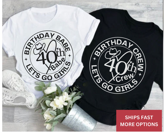 Cowgirl themed 40th birthday shirt, western themed boho birthday shirt for birthday 40th