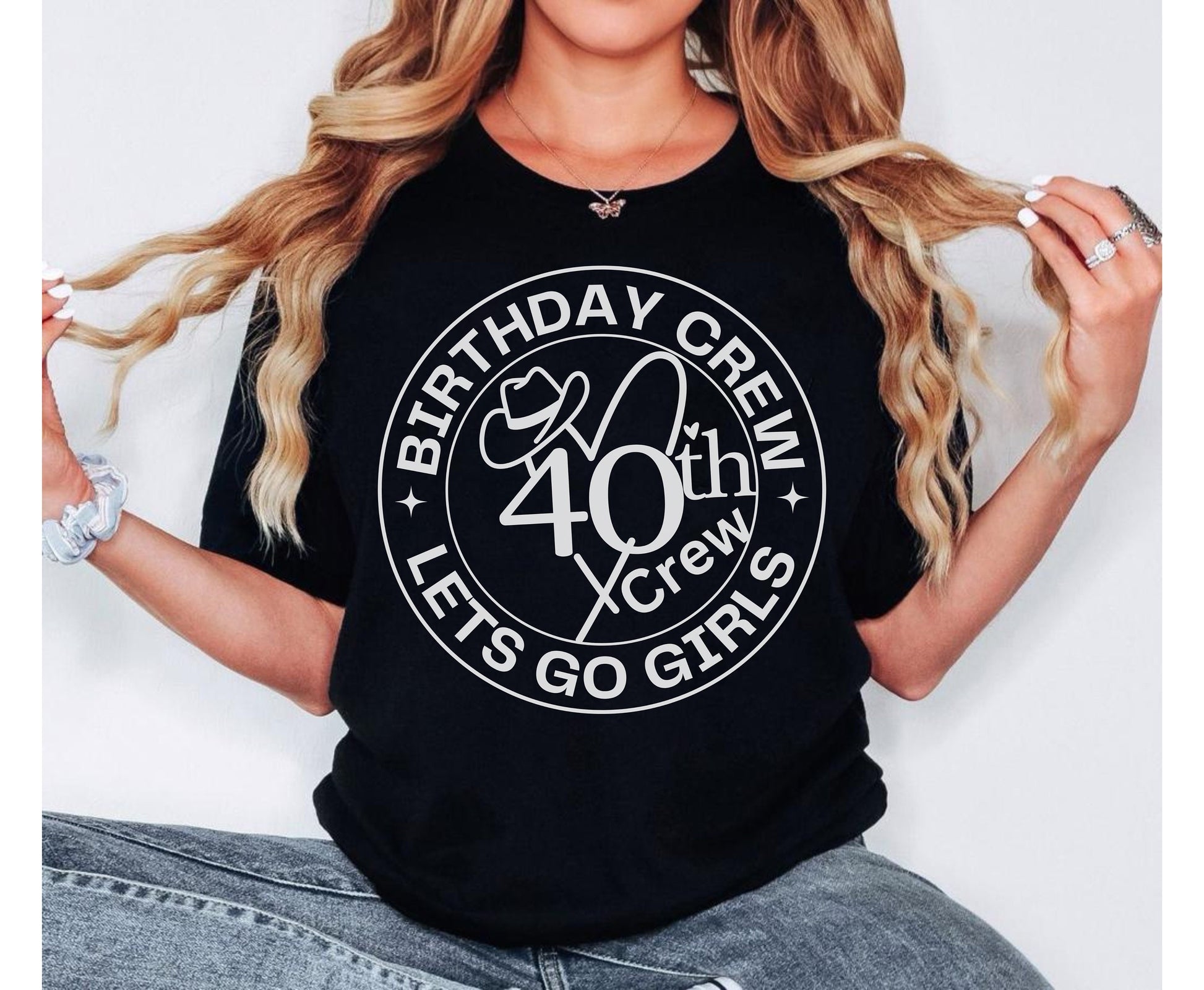 Cowgirl themed 40th birthday shirt, western themed boho birthday shirt for birthday 40th