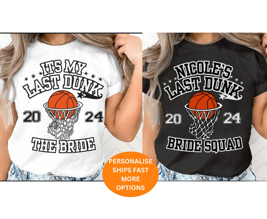 Basketball themed bachelorette bride bridesmaid shirt for men women unisex Basket ball hen party shirt