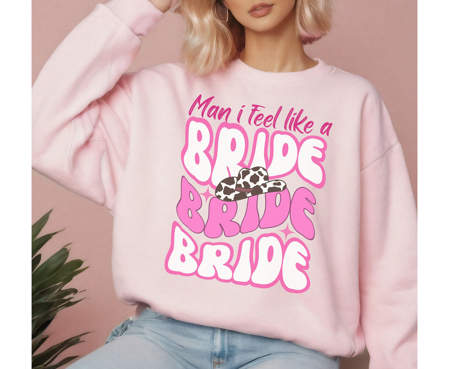 Western Themed Bachelorette Shirt, Lets go Girls Retro Wavy Bride Bridesmaid Sweatshirt for Cowgirl Hen Party, Cowboy Country Hen Do Shirts