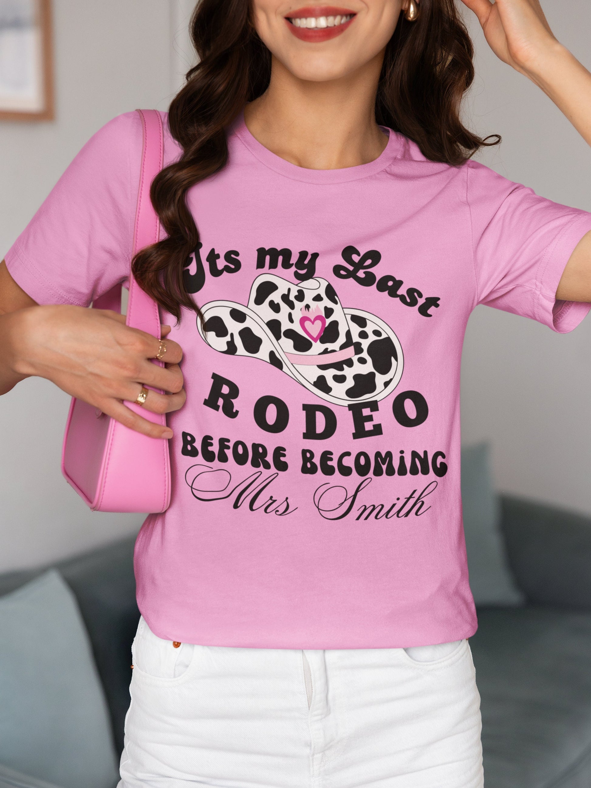 Western Last Rodeo Brides Maid Shirt for Hen Party Bachelorette gifts for men women. Country Themed Hen Party Shirt