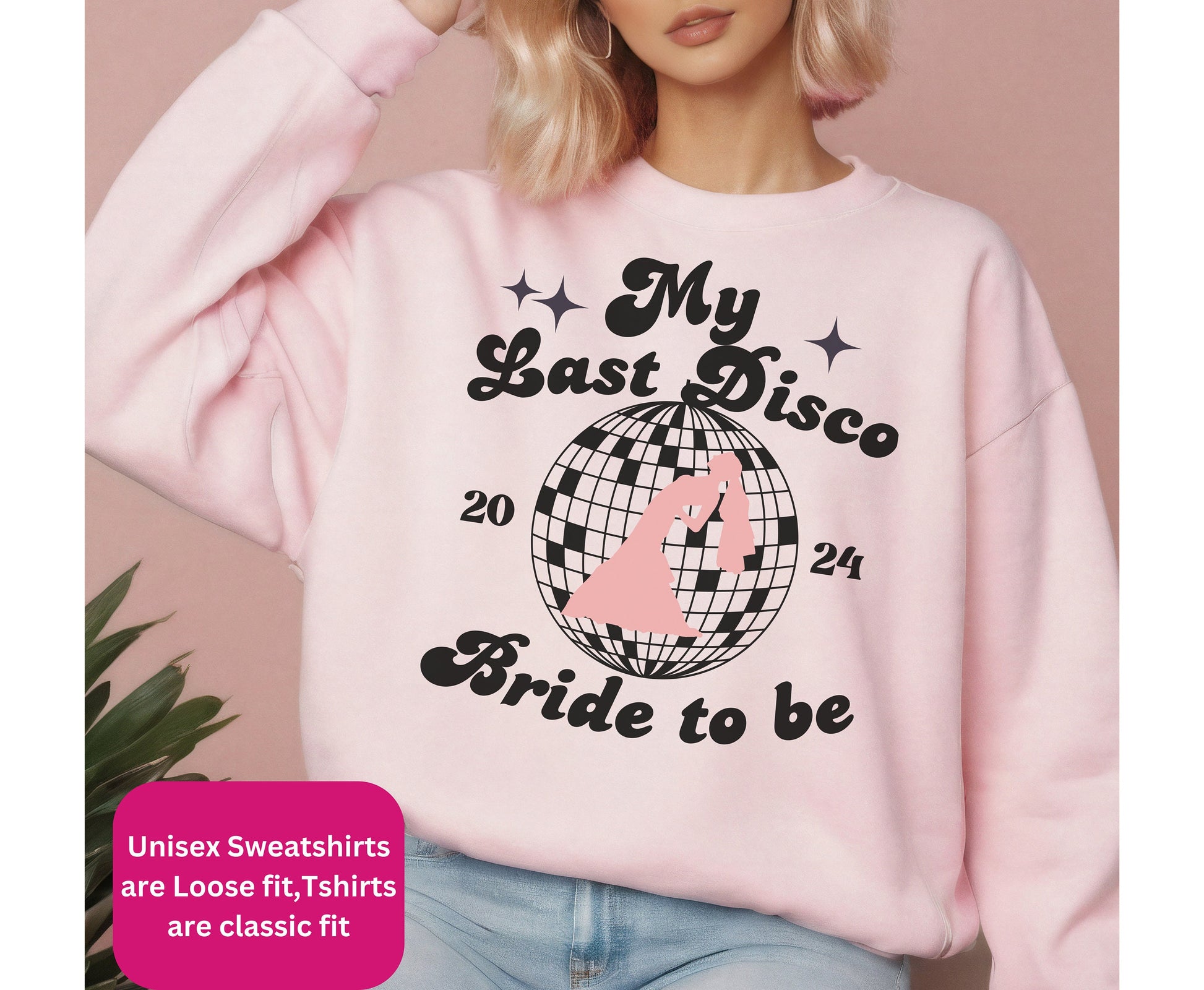 Lets go bride and bridesmaid shirt Disco Ball Baby Tee, Mirror Ball Tee, Womens Fitted Tee, Unisex Shirt, Y2K Clothing, Trendy Top, hen party shirt