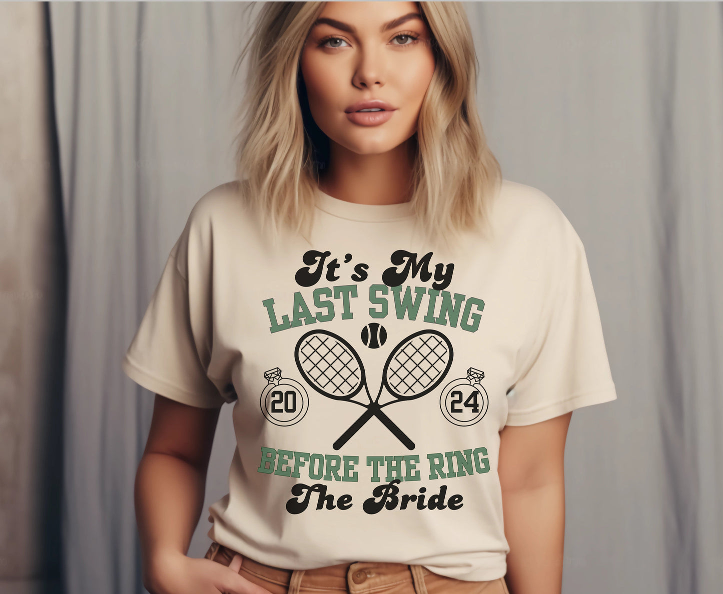 Tennis themed bachelorette shirt for hen party