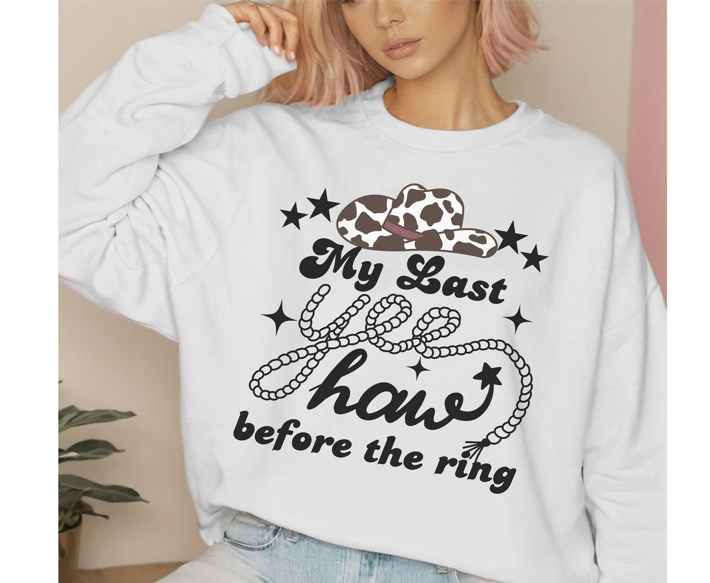 Cowgirl Hen Party Tees | Last Yeehaw Bachelorette Tshirt Sweatshirt