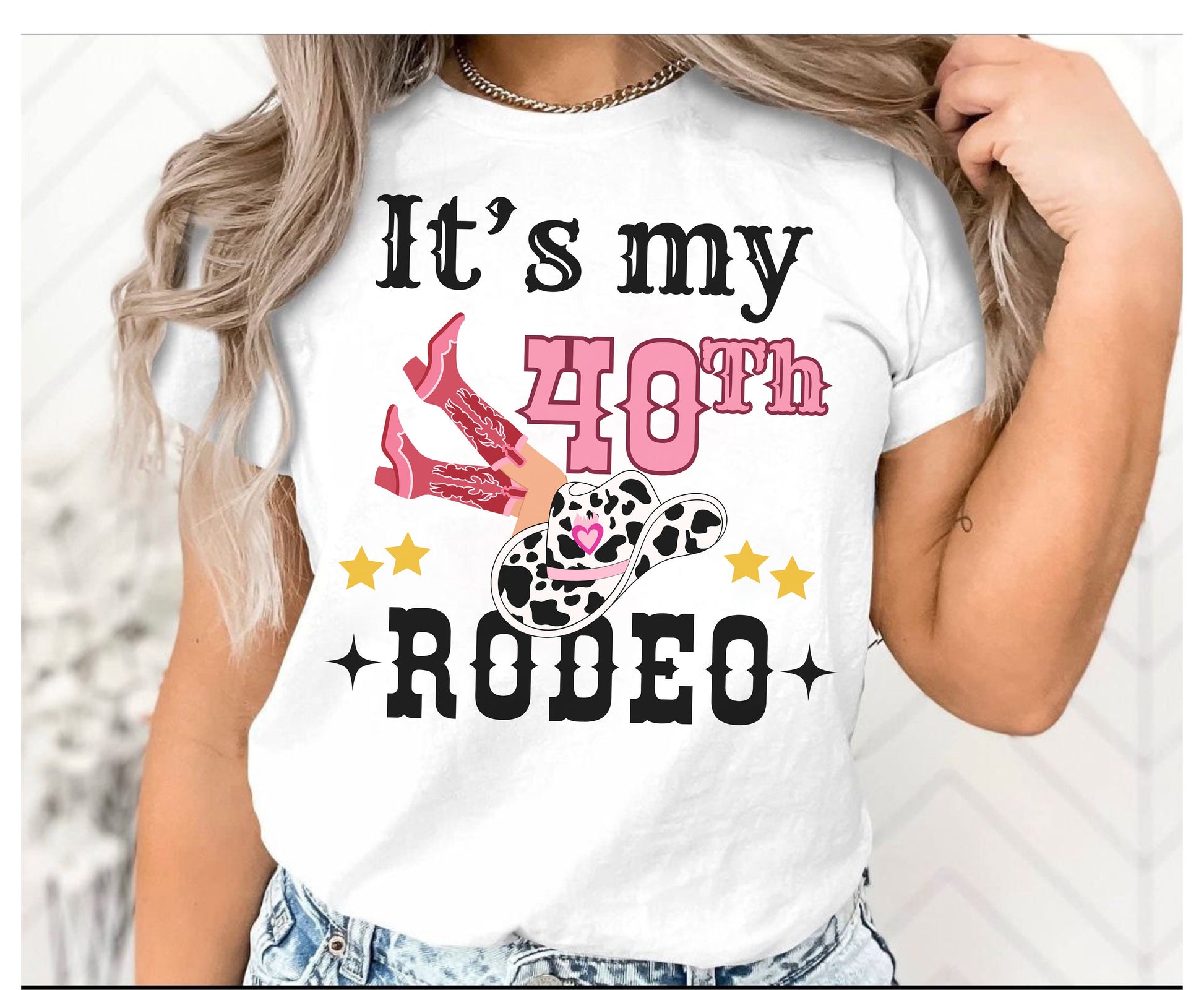 40th birthday western themed shirt for men women