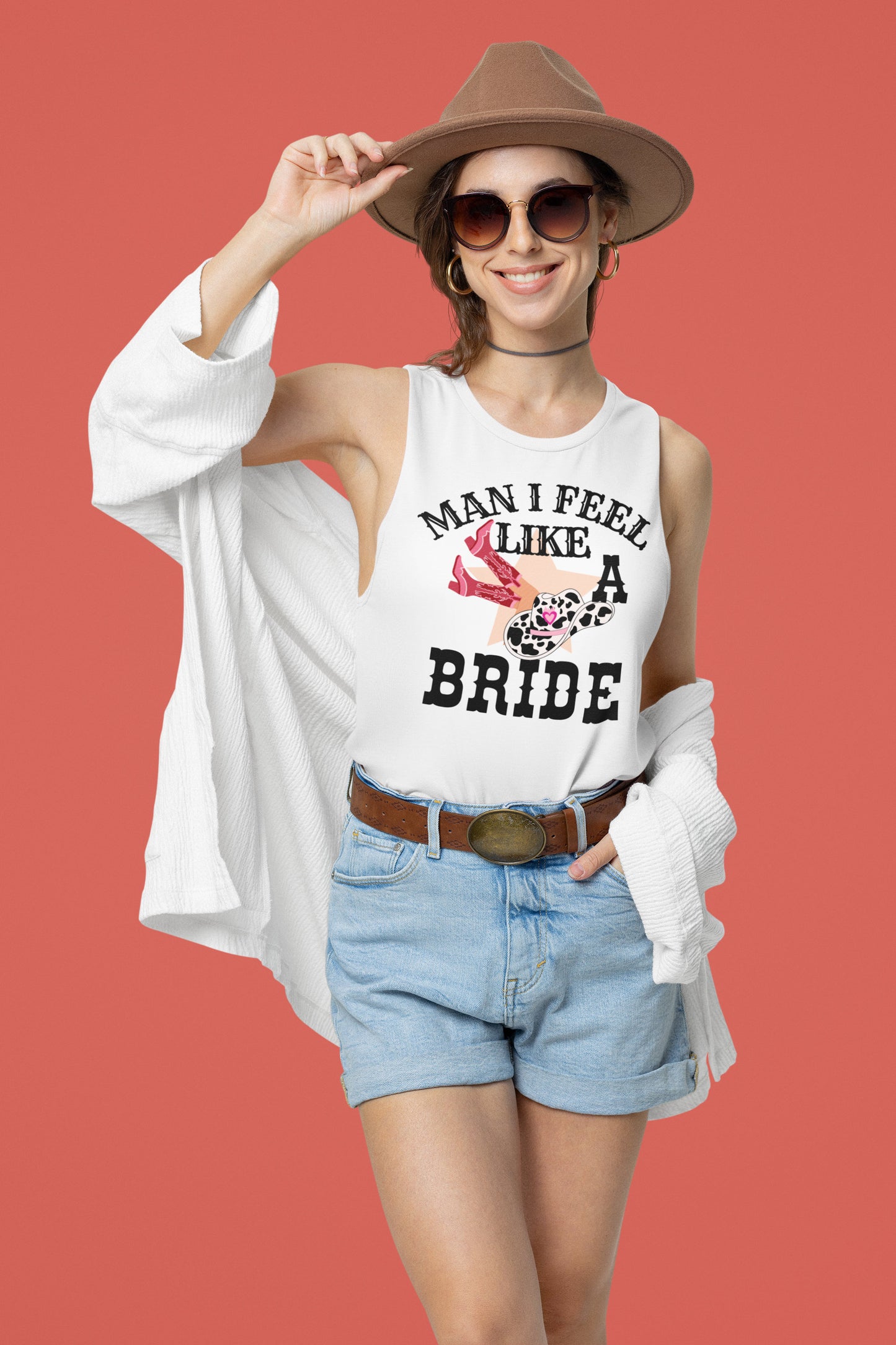 Western Themed Hen Party T Shirt Man I feel Like a Bride Cowgirl Bachelorette Shirts for Bridesmaid Cowboy Last Rodeo Tshirt Sweatshirt gift