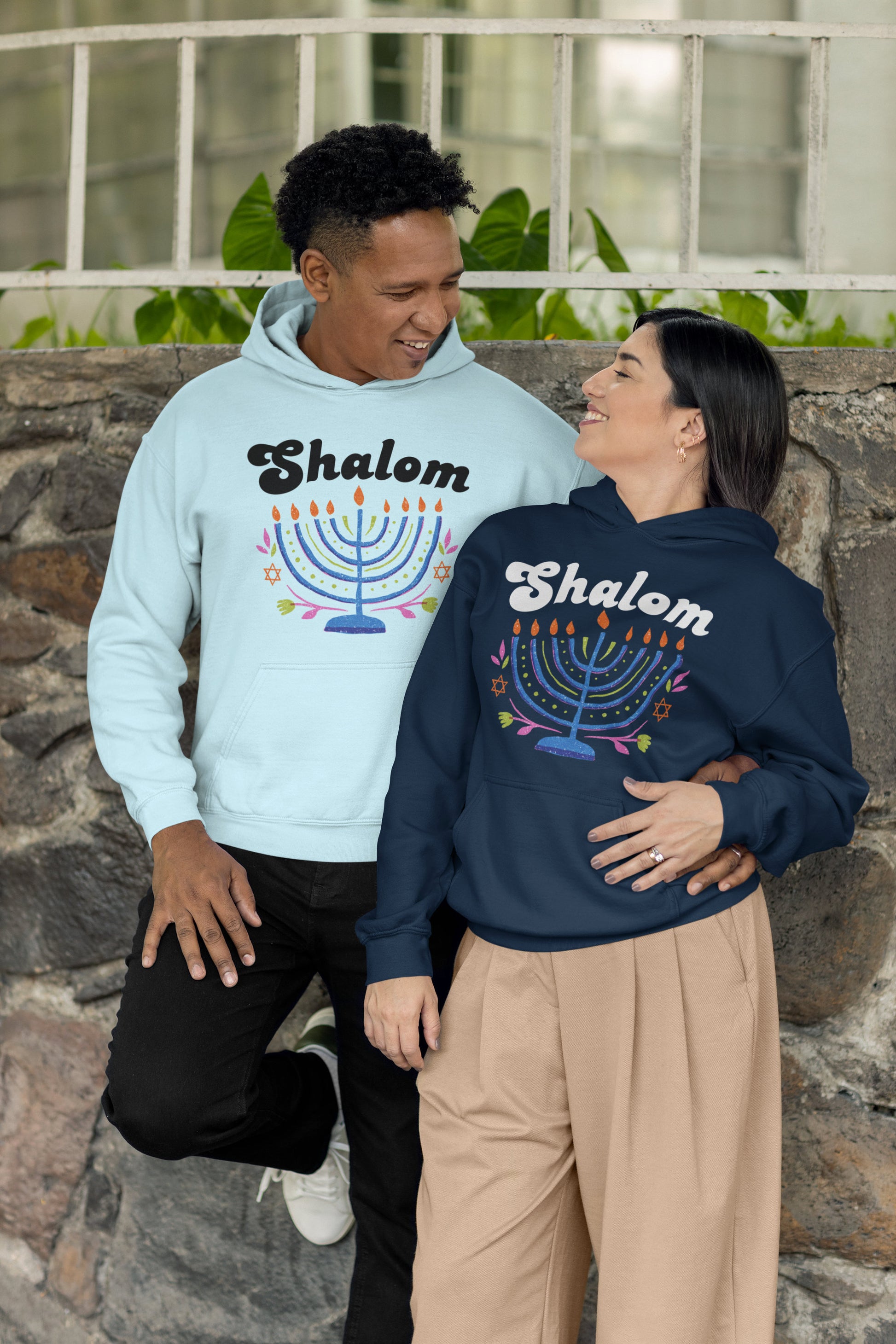 Hannukah Shalom shirt gift for men women jewish party shirt gifts for mom dad wife husband matching family shirt