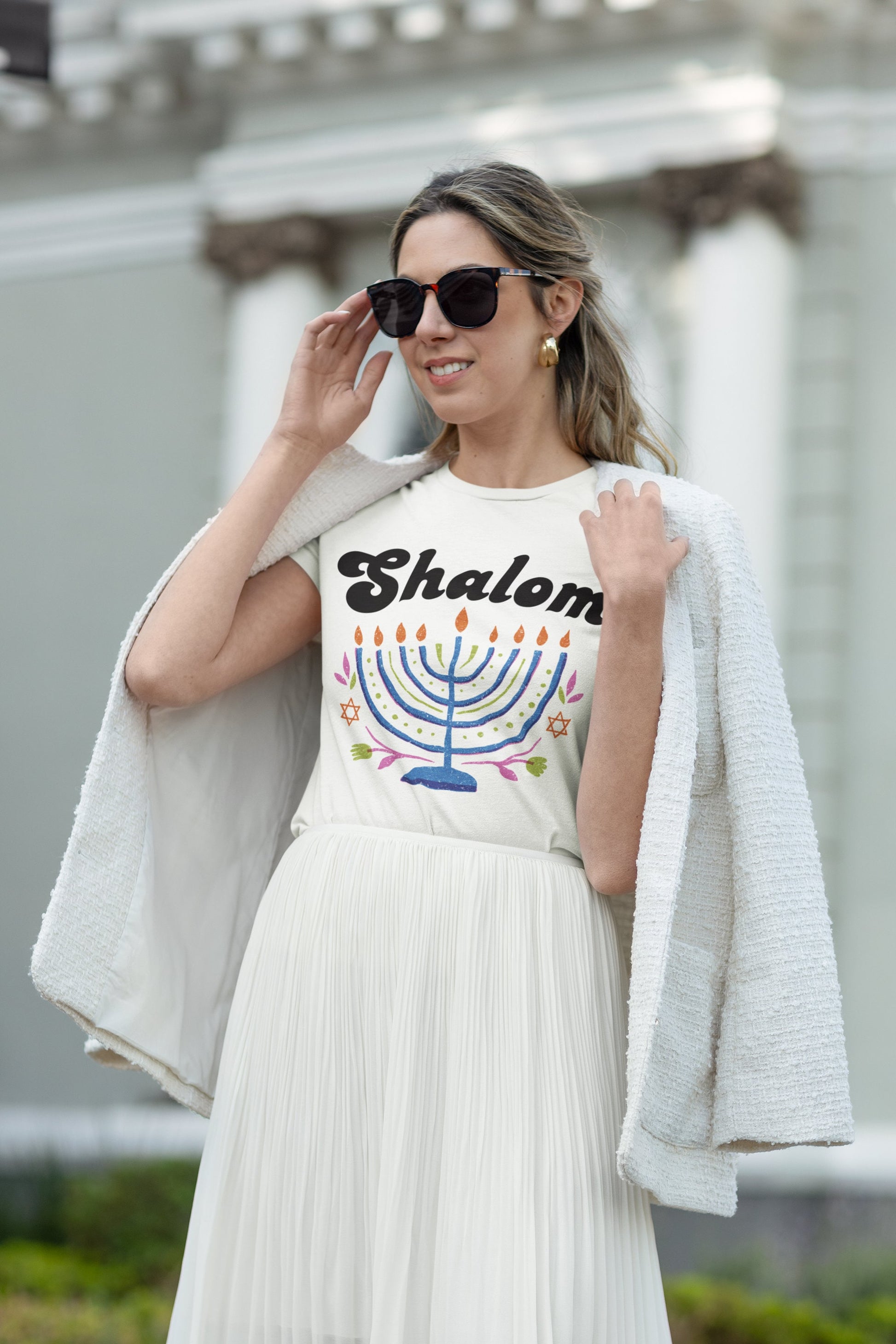 Hannukah Shalom shirt gift for men women jewish party shirt gifts for mom dad wife husband matching family shirt