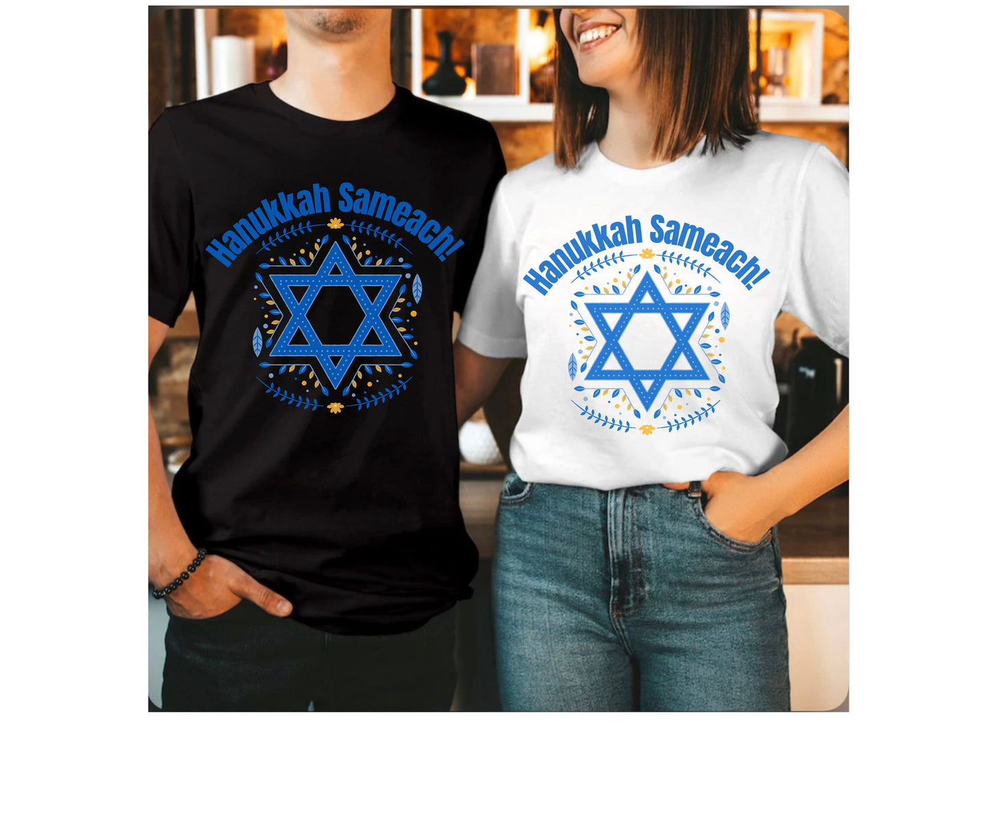 Hannukah Shalom shirt gift for men women jewish party shirt gifts for mom dad wife husband matching family shirt