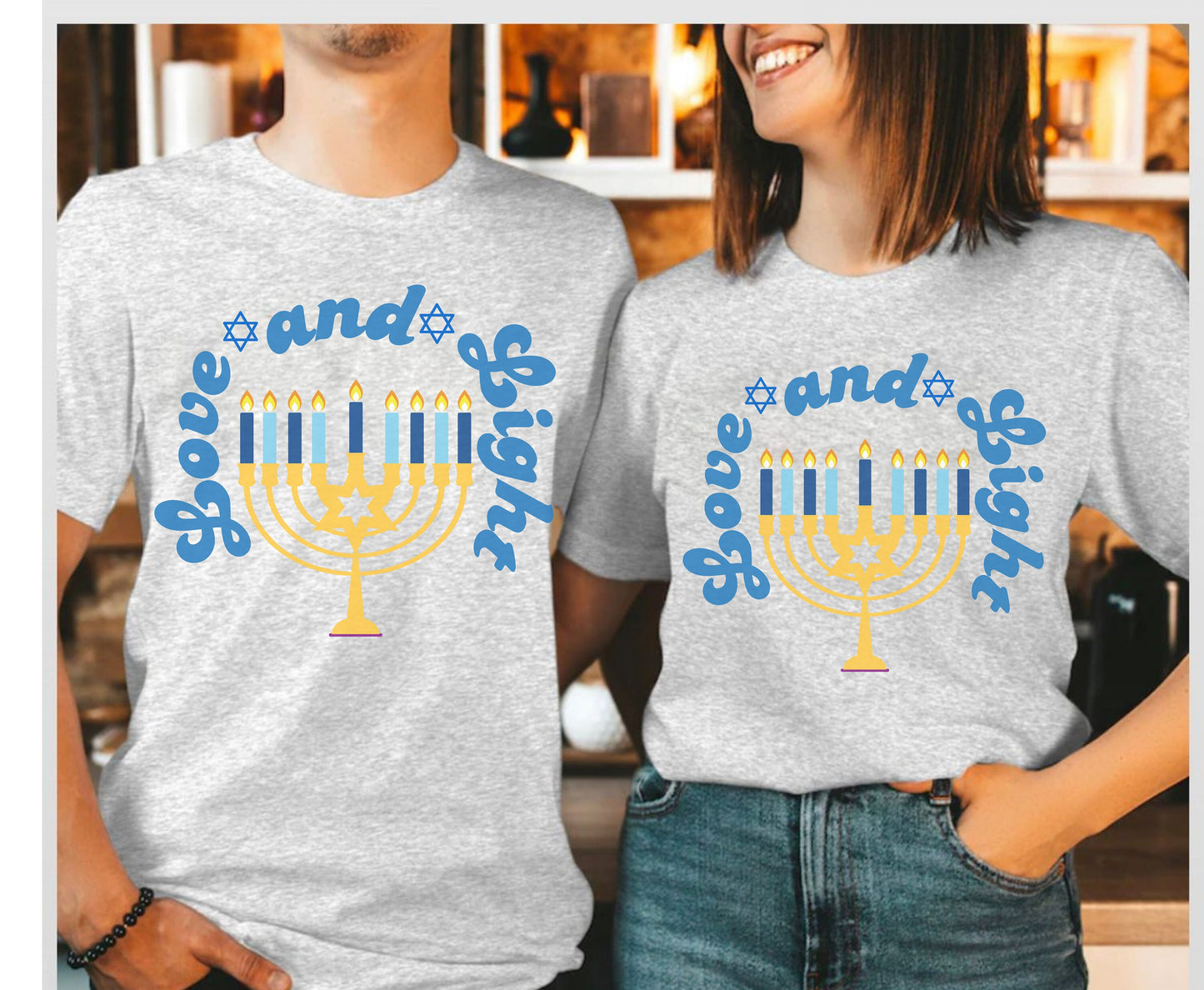 Hannukah Shalom shirt gift for men women jewish party shirt gifts for mom dad wife husband matching family shirt