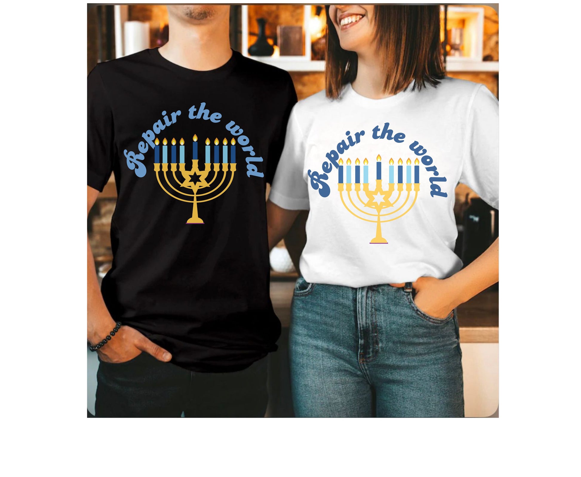 Hannukah Shalom shirt gift for men women jewish party shirt gifts for mom dad wife husband matching family shirt